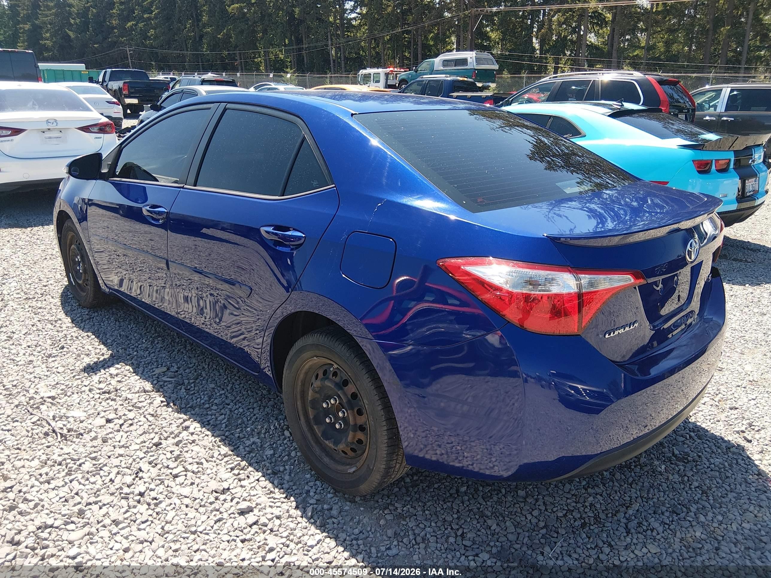 2014 Toyota Corolla S Plus Синий vin: 2T1BURHEXEC018987