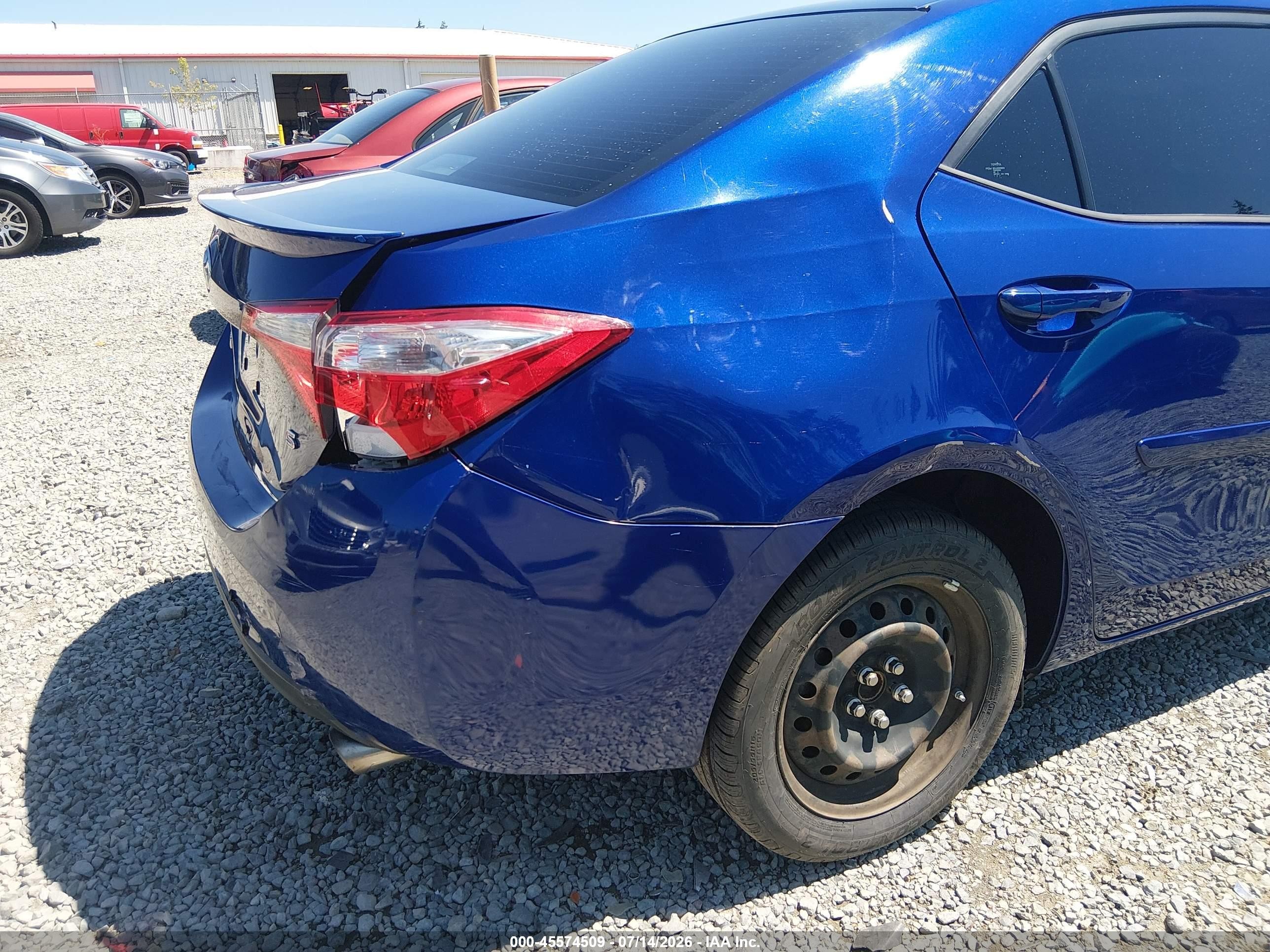 2014 Toyota Corolla S Plus Синий vin: 2T1BURHEXEC018987
