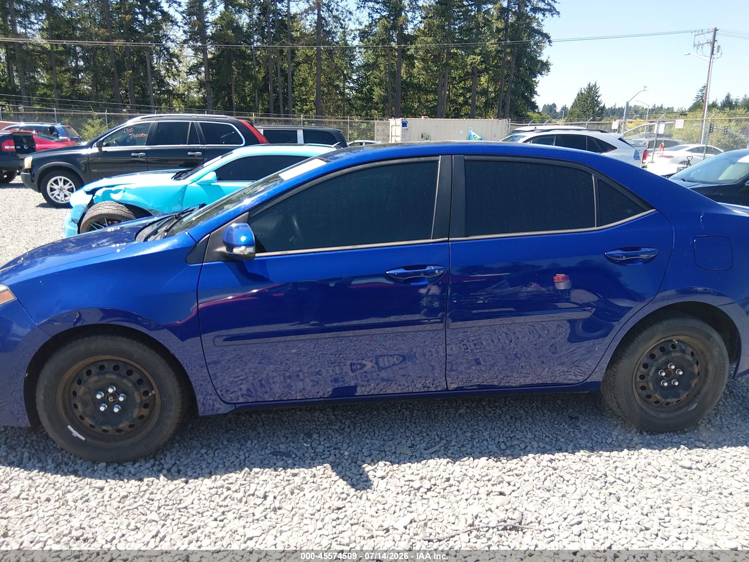 2014 Toyota Corolla S Plus Синий vin: 2T1BURHEXEC018987