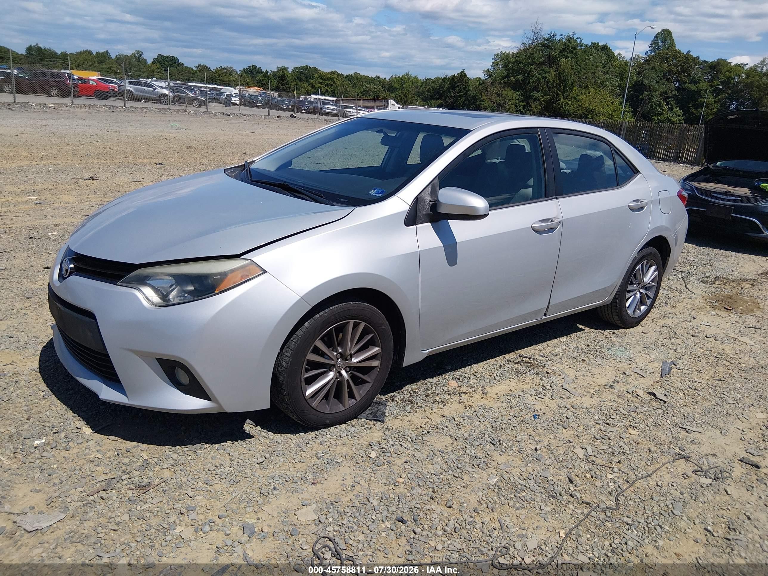 2014 Toyota Corolla Le Plus Silver vin: 2T1BURHEXEC025762