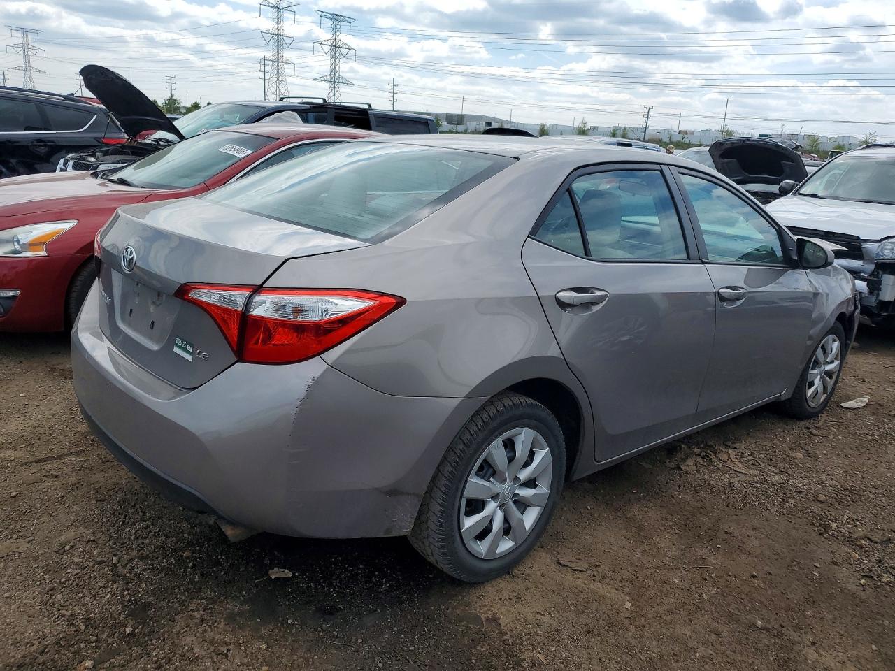2014 Toyota Corolla Le Gray vin: 2T1BURHEXEC041931