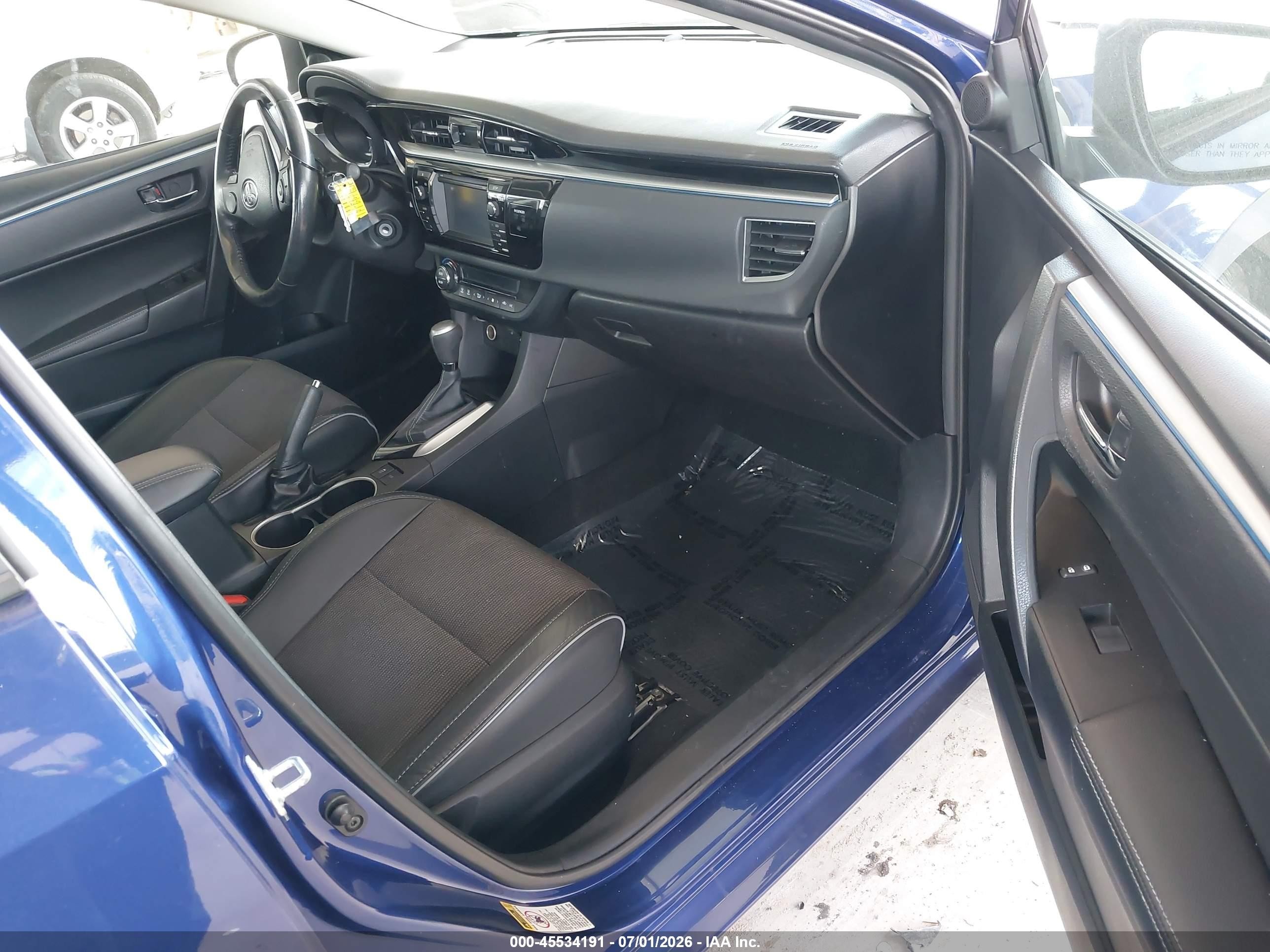 2014 Toyota Corolla S Plus Blue vin: 2T1BURHEXEC043548