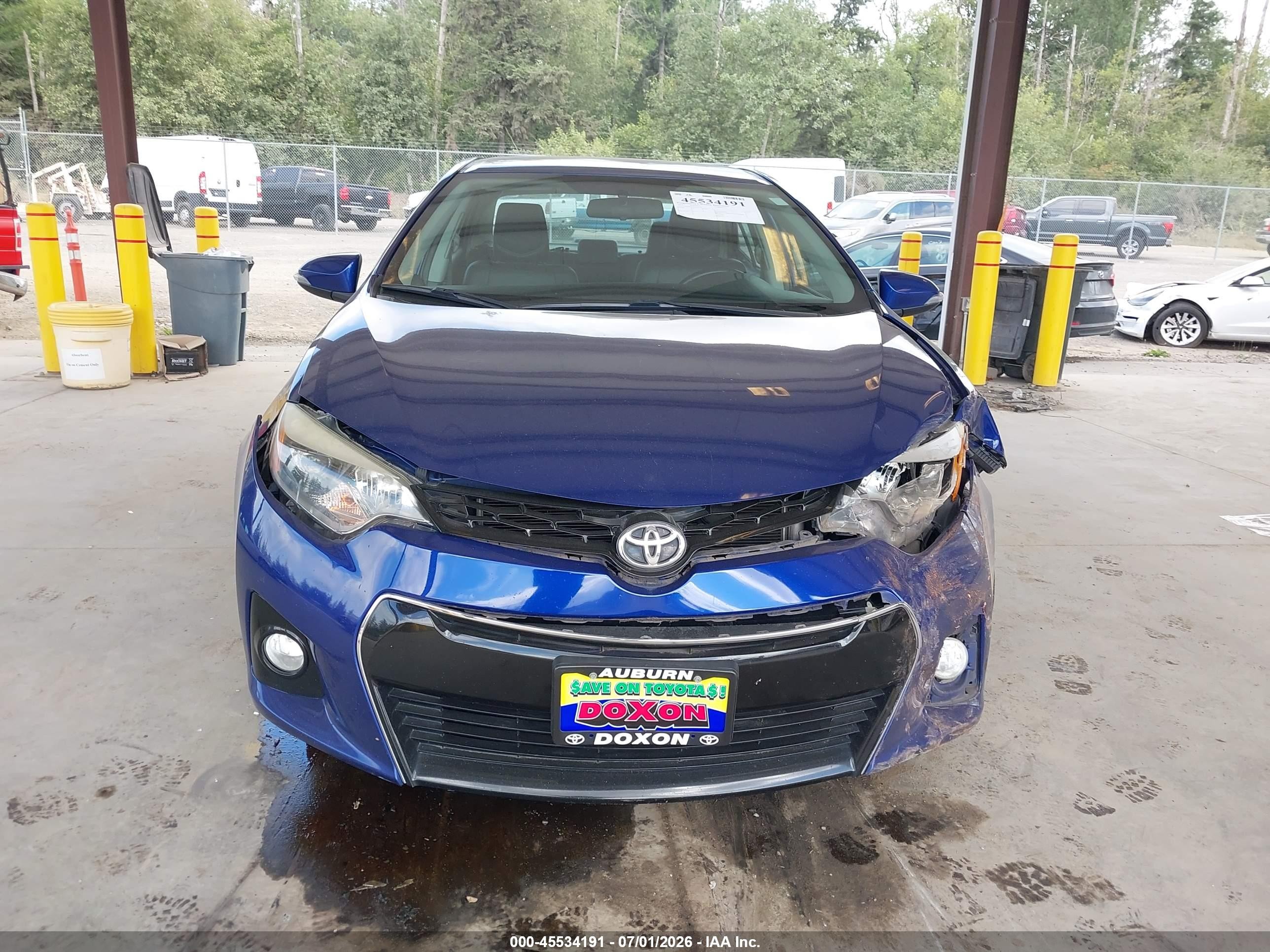 2014 Toyota Corolla S Plus Blue vin: 2T1BURHEXEC043548