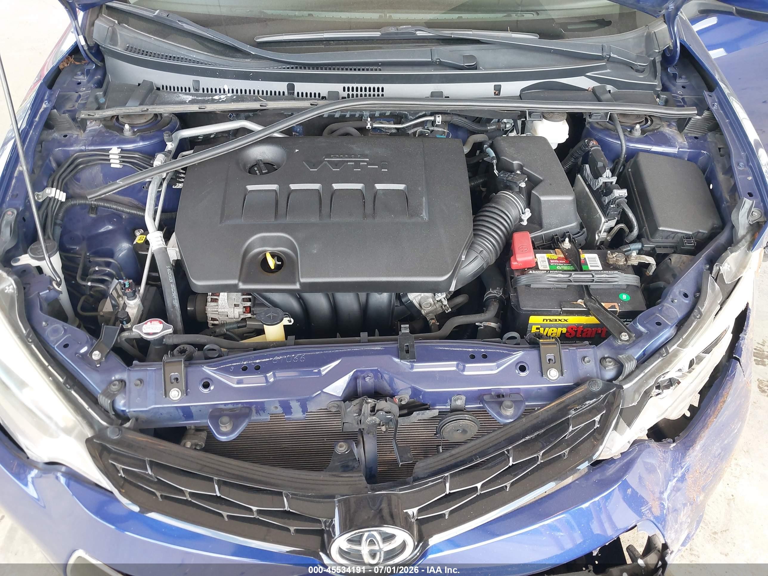 2014 Toyota Corolla S Plus Blue vin: 2T1BURHEXEC043548