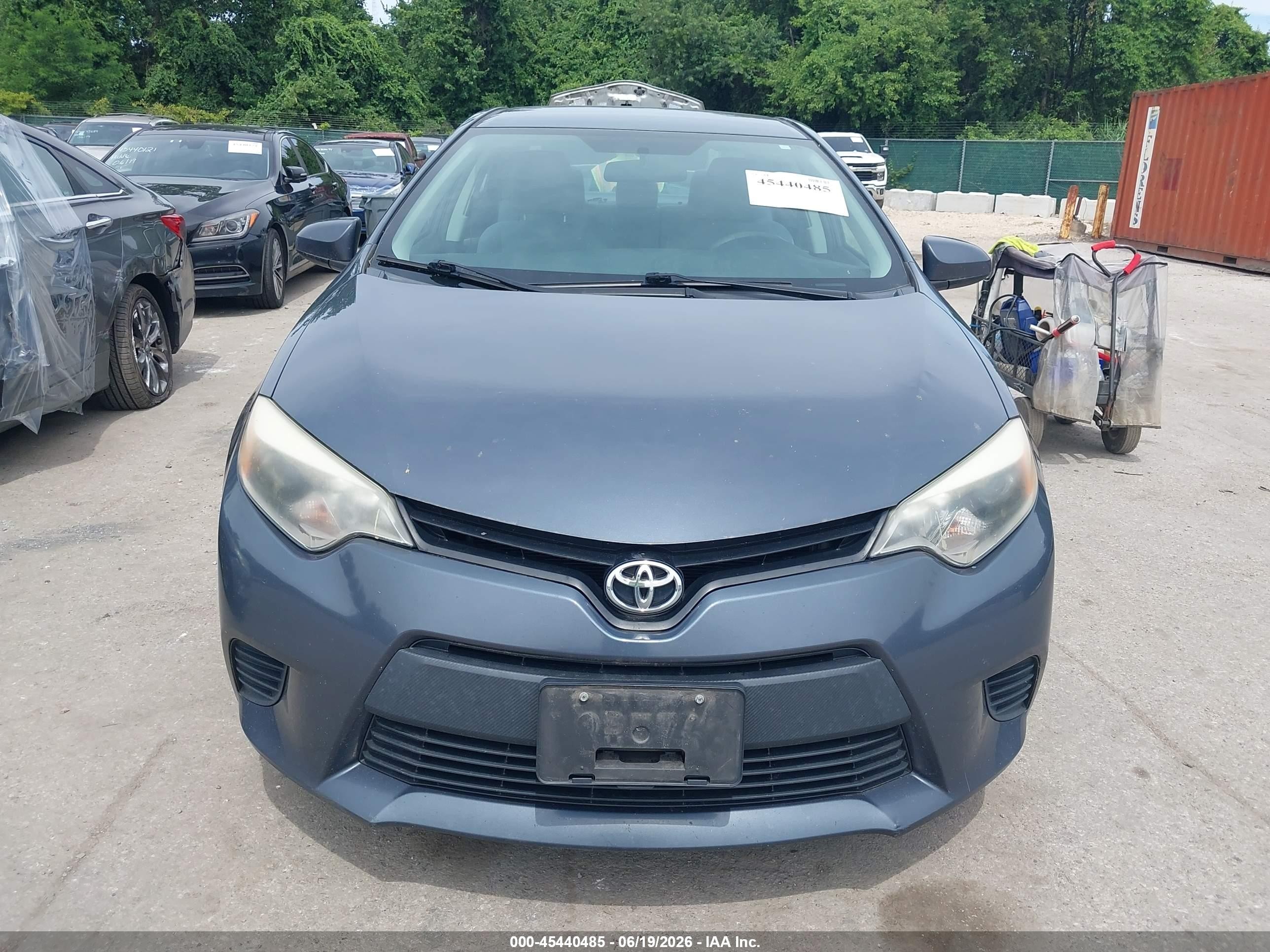 2014 Toyota Corolla Le Gray vin: 2T1BURHEXEC063072