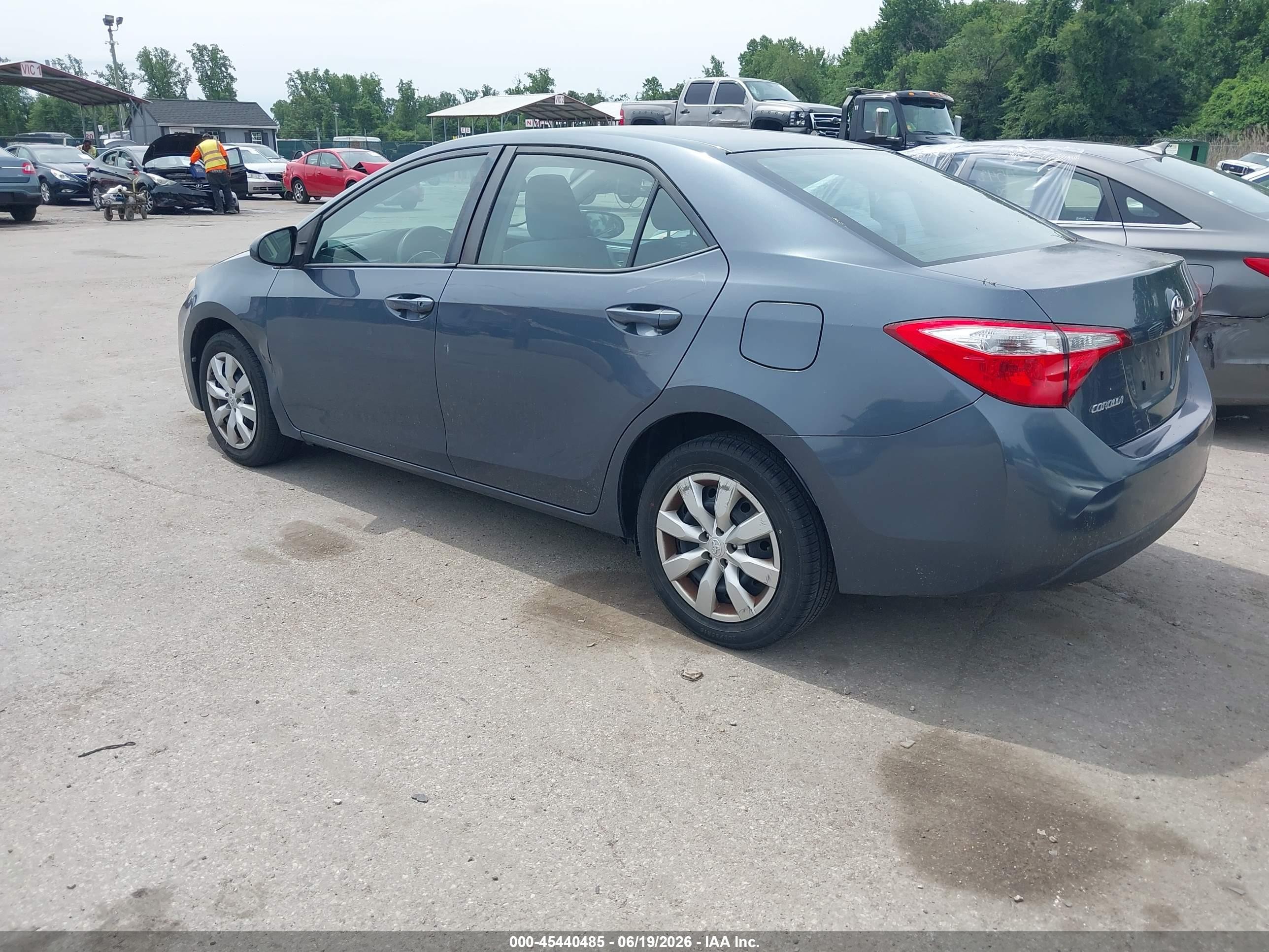 2014 Toyota Corolla Le Gray vin: 2T1BURHEXEC063072