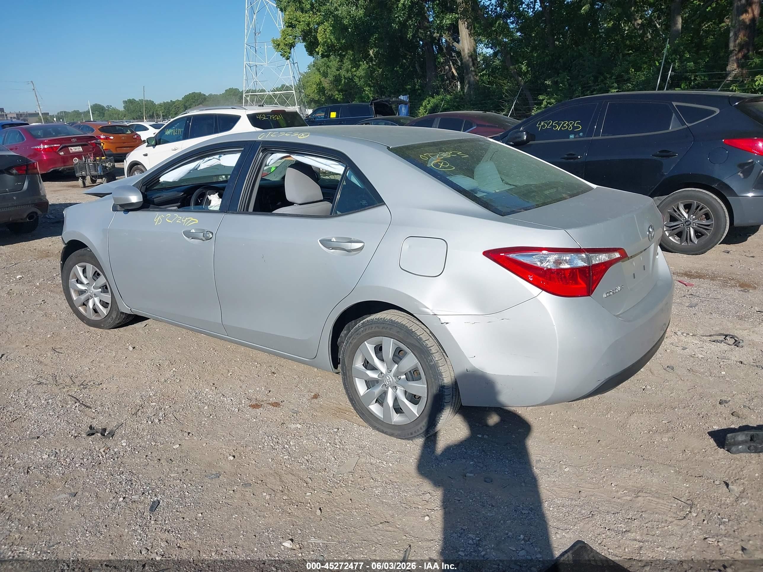 2014 Toyota Corolla Le Silver vin: 2T1BURHEXEC072323