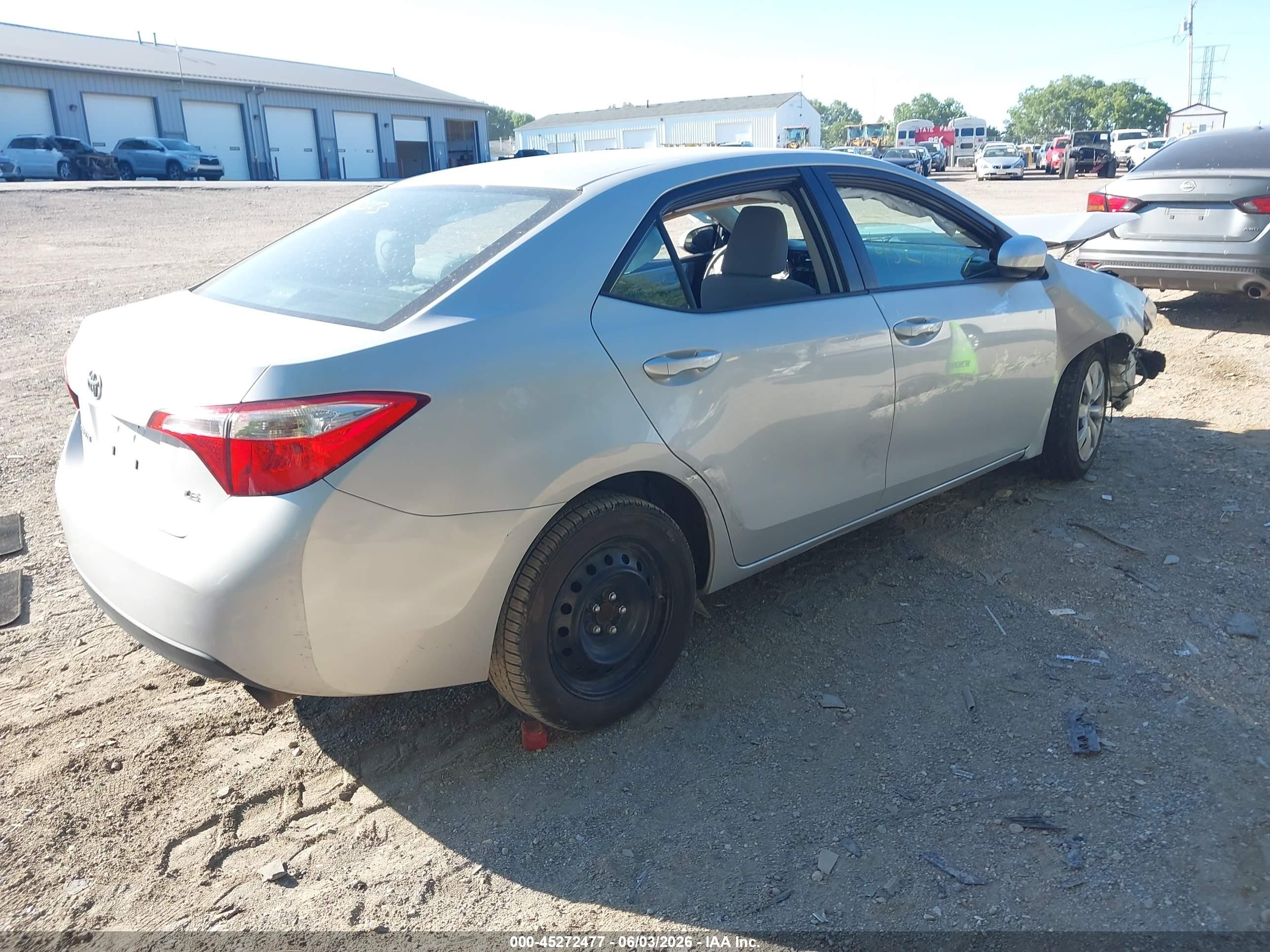 2014 Toyota Corolla Le Silver vin: 2T1BURHEXEC072323
