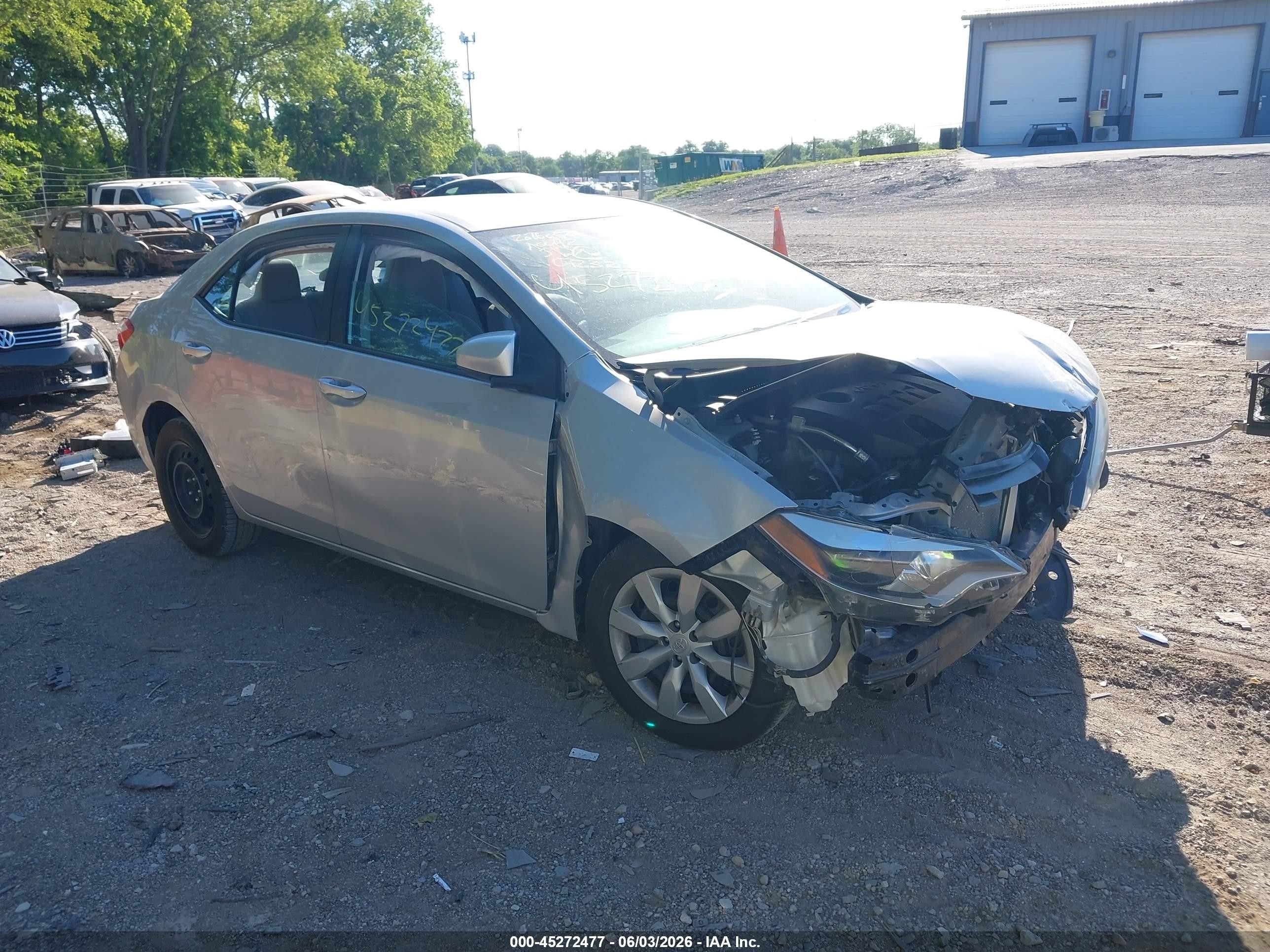 2014 Toyota Corolla Le Silver vin: 2T1BURHEXEC072323