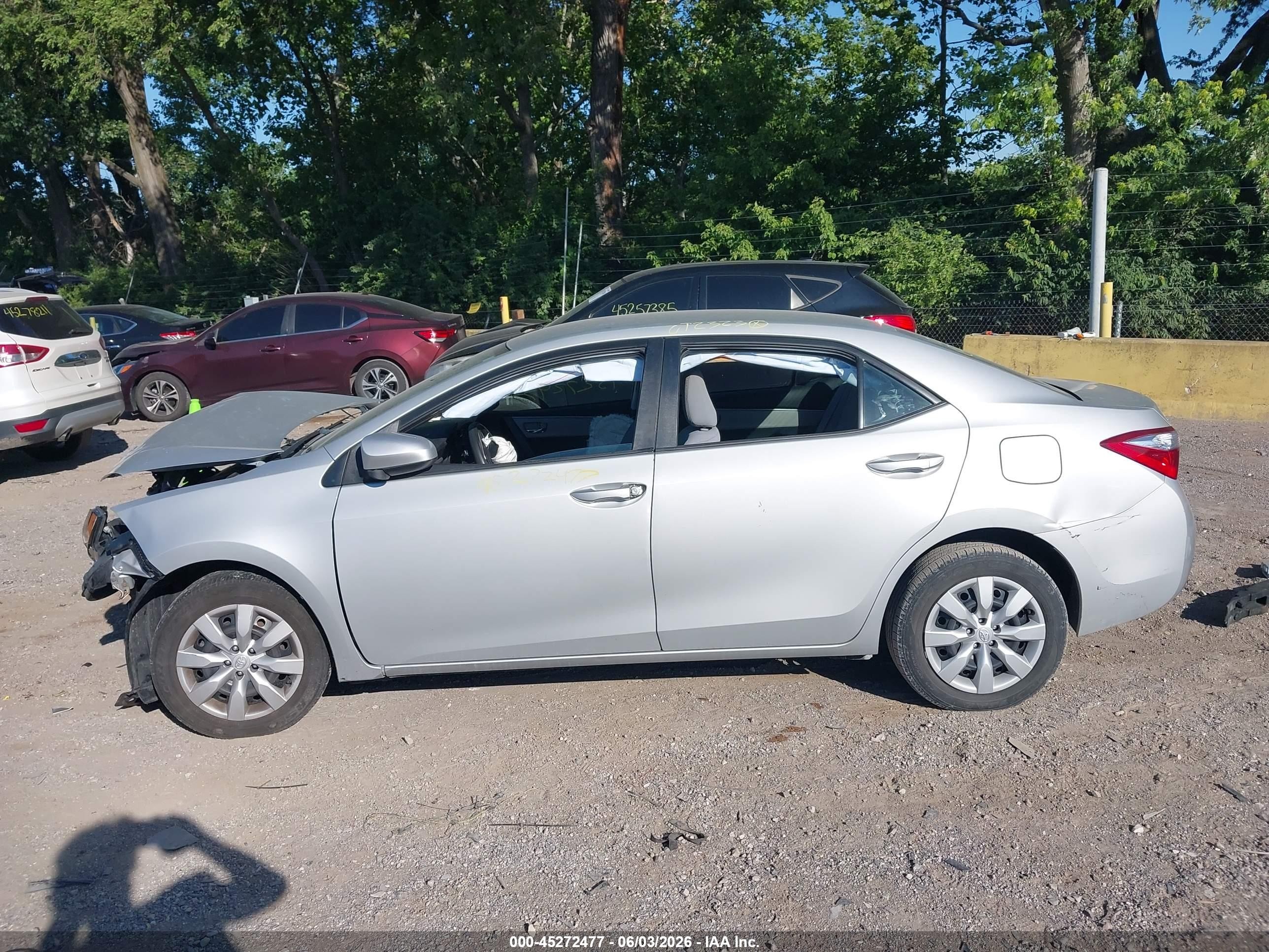 2014 Toyota Corolla Le Silver vin: 2T1BURHEXEC072323
