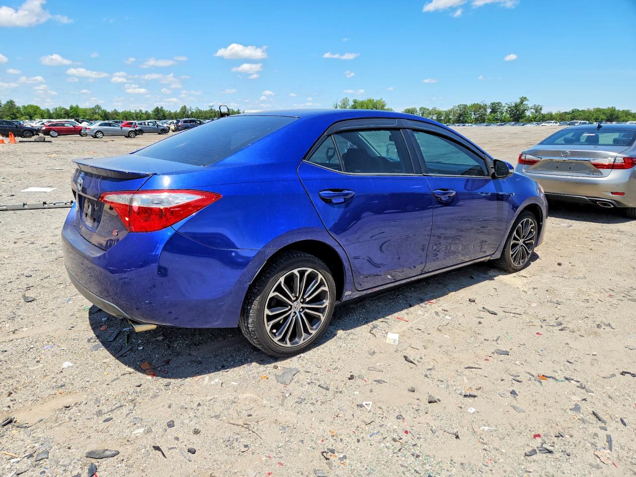 2014 Toyota Corolla S Plus Blue vin: 2T1BURHEXEC075223