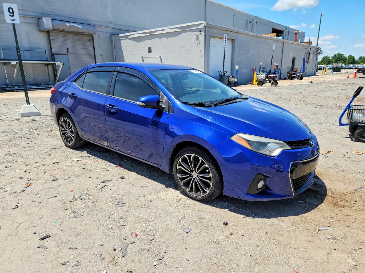2014 Toyota Corolla S Plus Blue vin: 2T1BURHEXEC075223