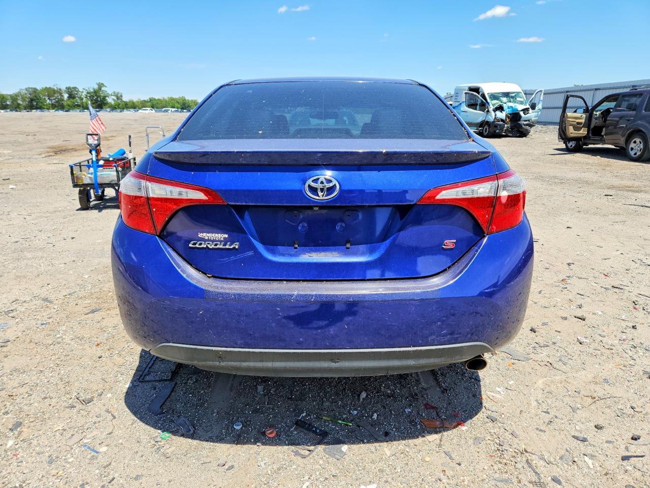 2014 Toyota Corolla S Plus Blue vin: 2T1BURHEXEC075223