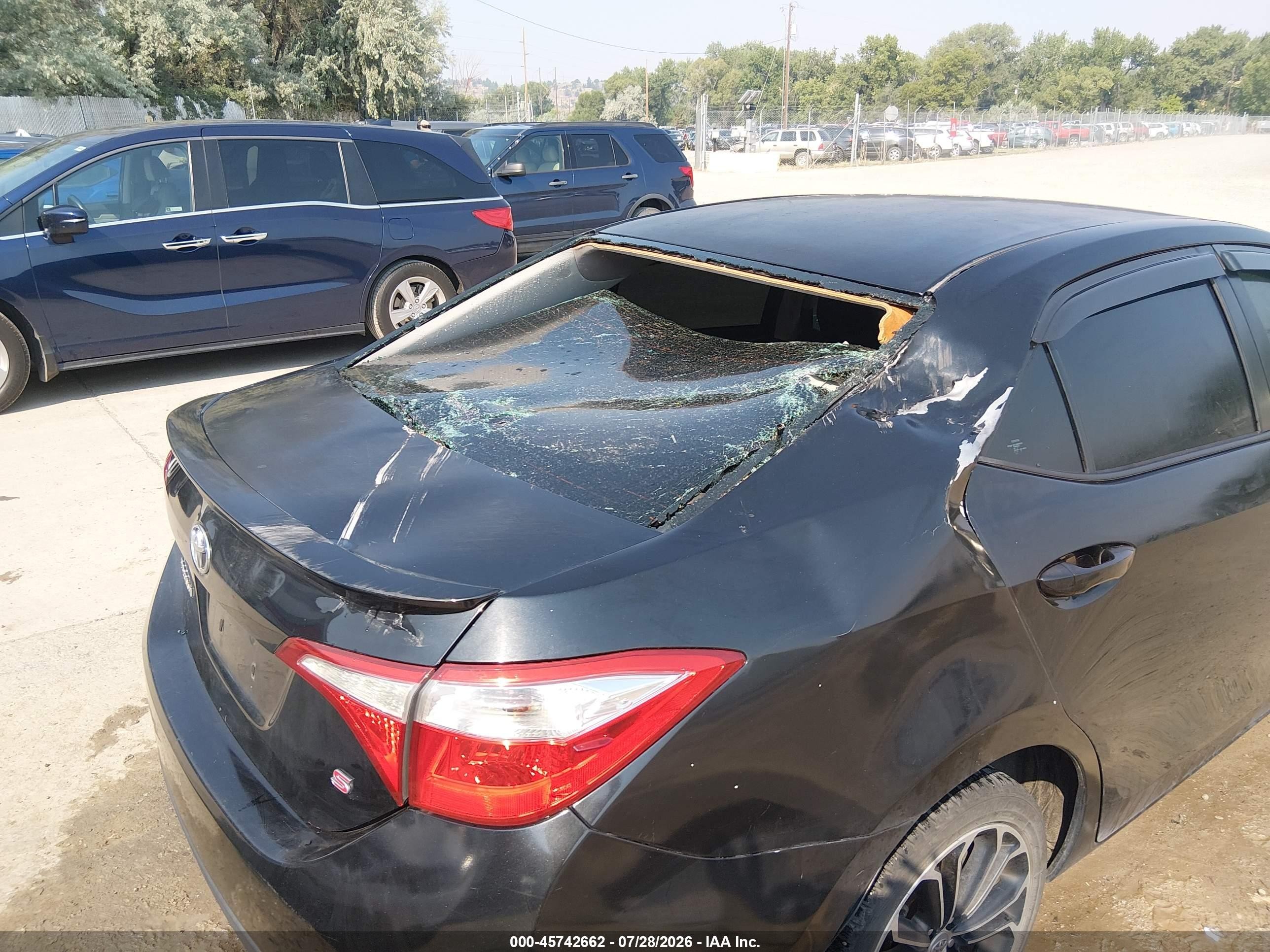 2014 Toyota Corolla S Plus Black vin: 2T1BURHEXEC093205