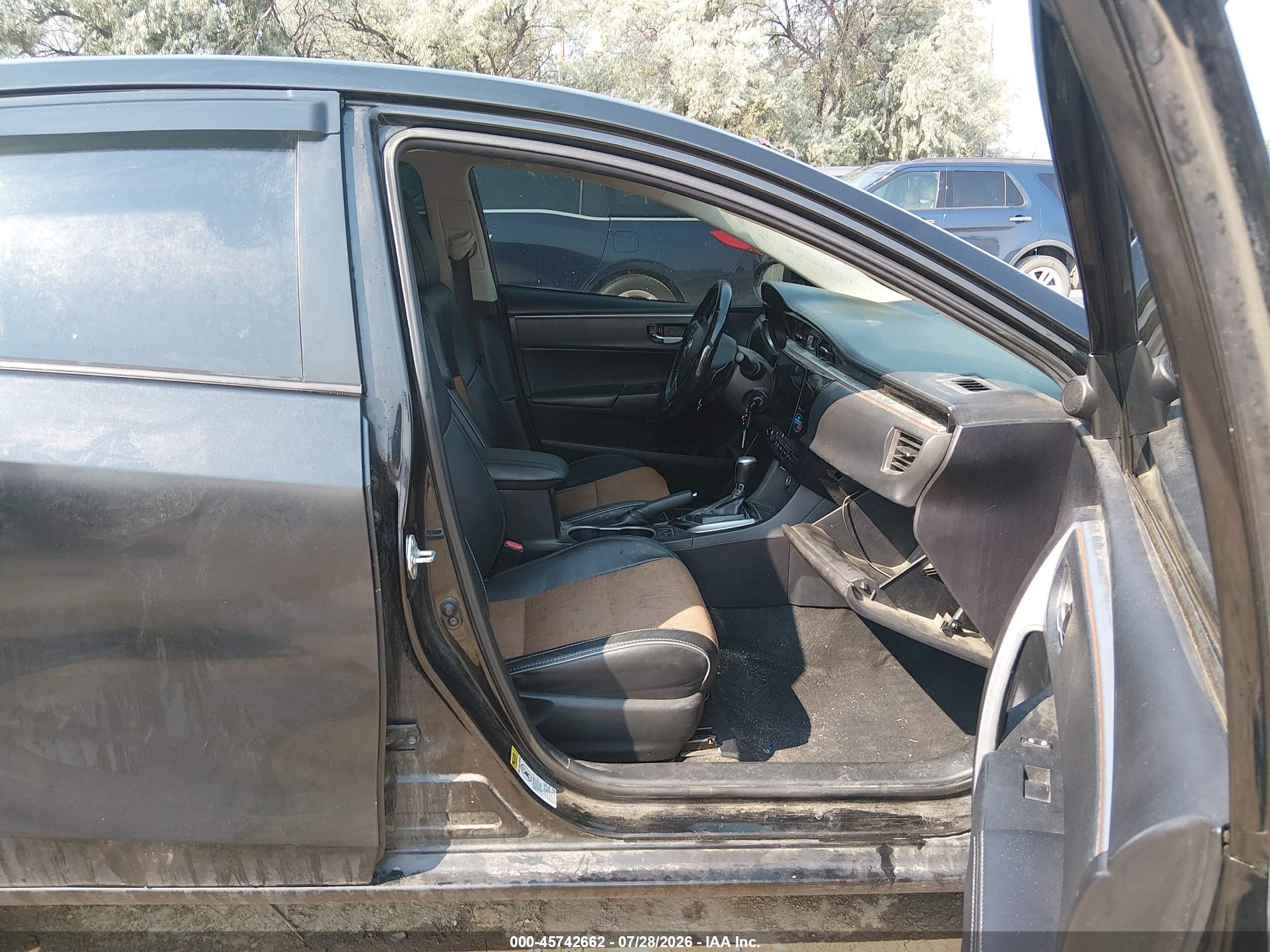 2014 Toyota Corolla S Plus Black vin: 2T1BURHEXEC093205
