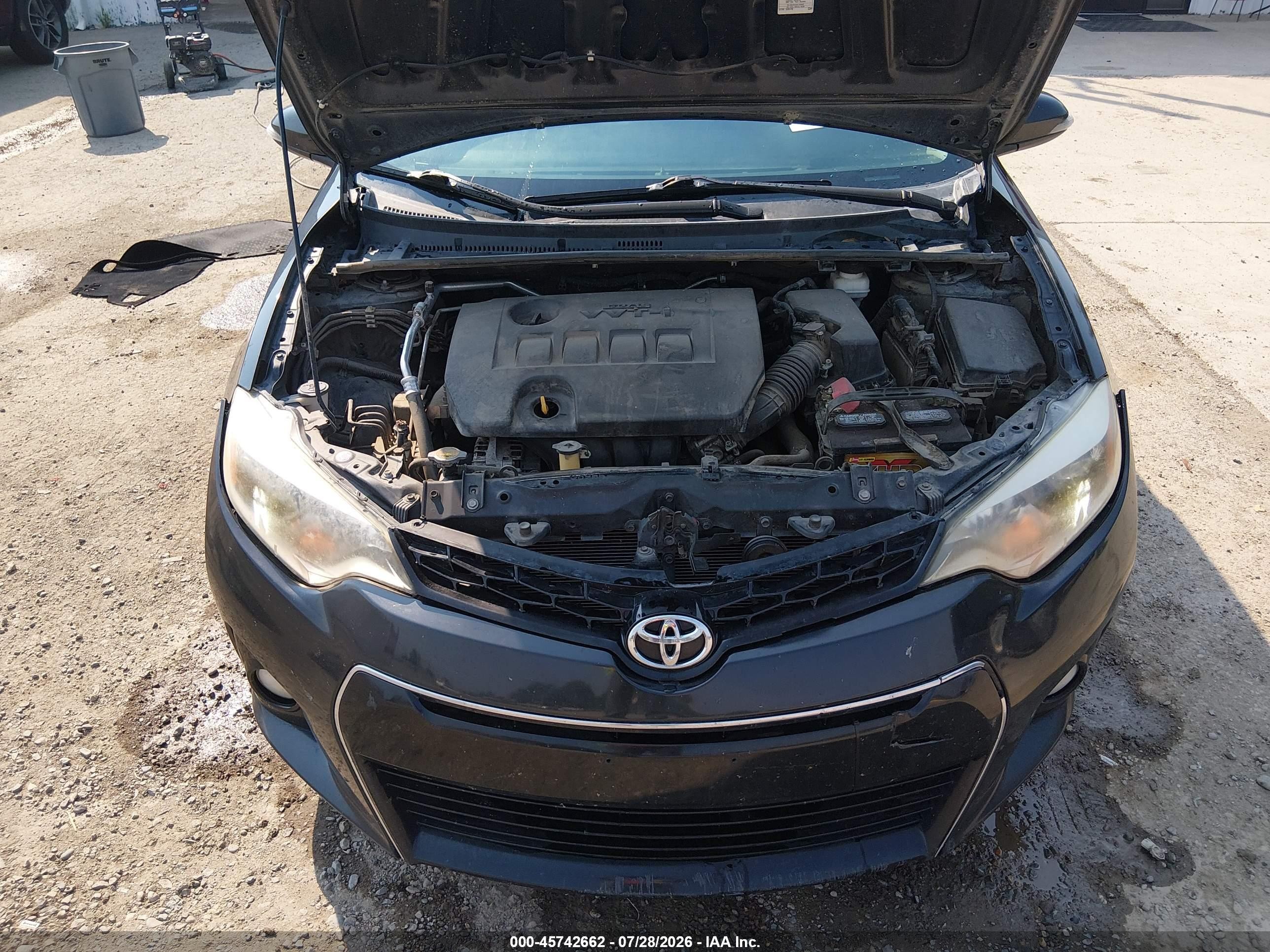 2014 Toyota Corolla S Plus Black vin: 2T1BURHEXEC093205