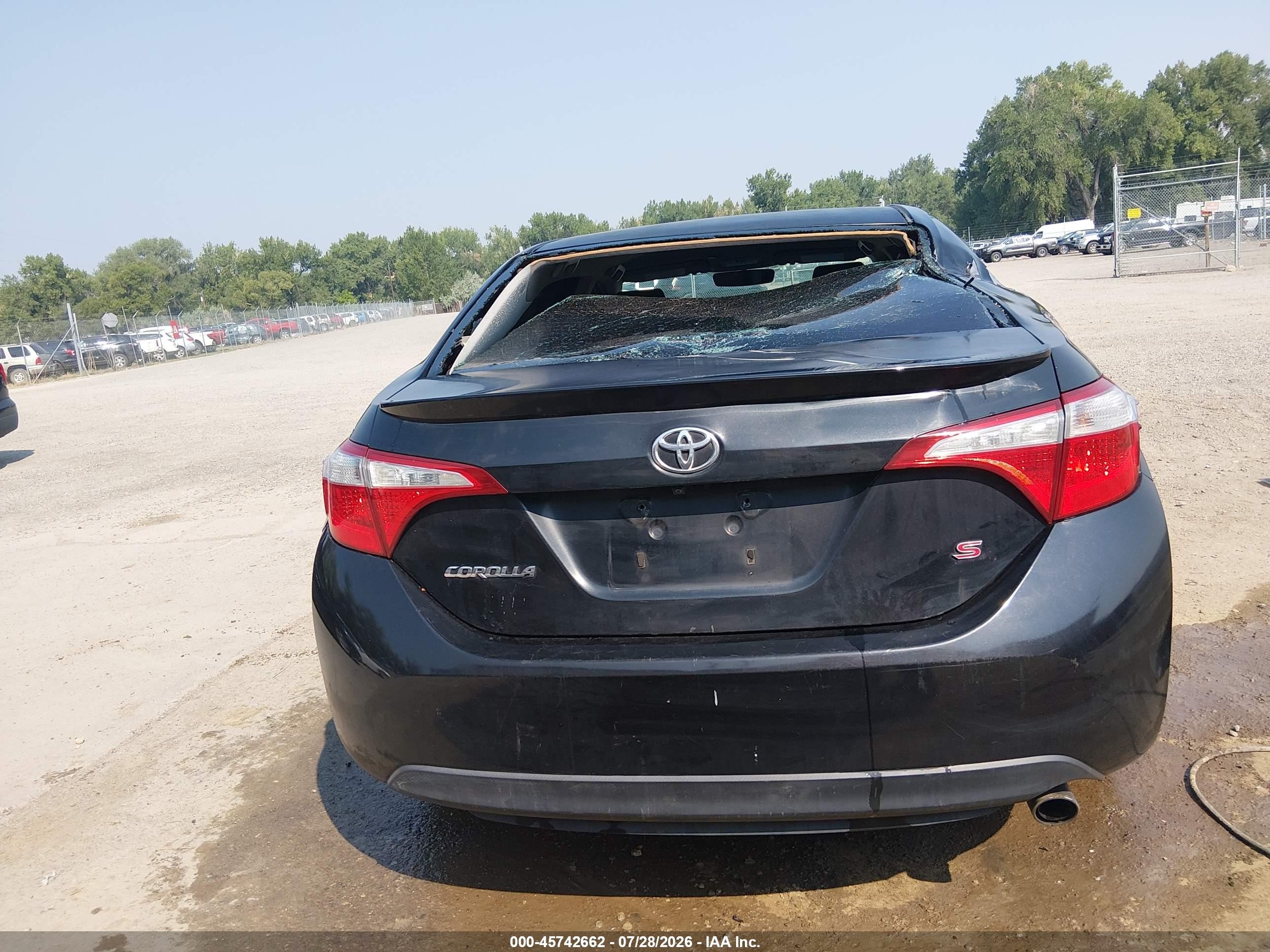 2014 Toyota Corolla S Plus Black vin: 2T1BURHEXEC093205