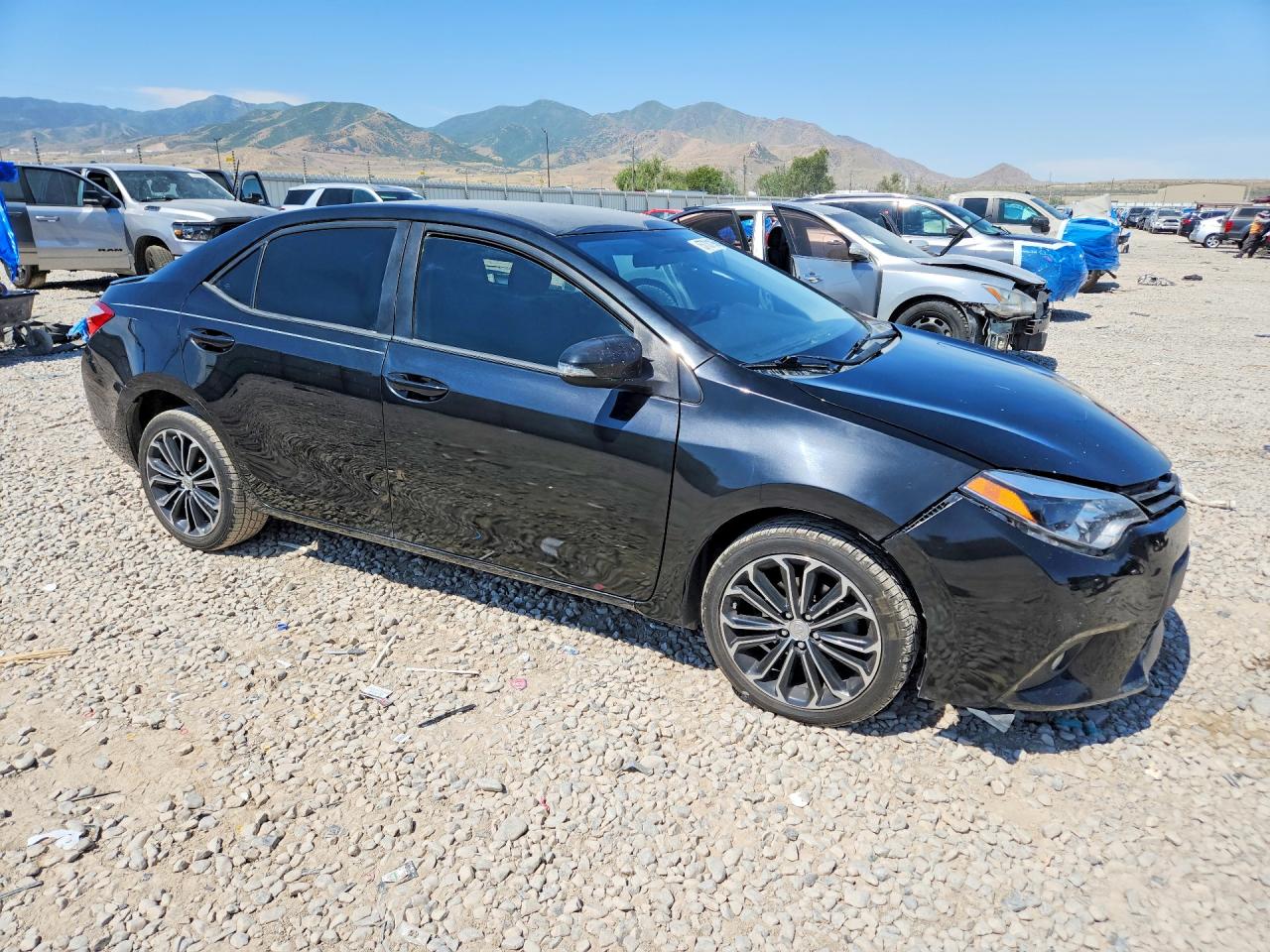 2014 Toyota Corolla S Plus Black vin: 2T1BURHEXEC099201