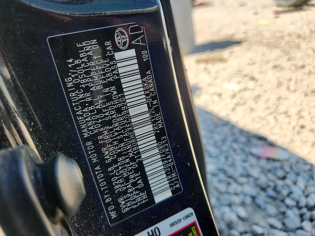 2014 Toyota Corolla S Plus Black vin: 2T1BURHEXEC099201