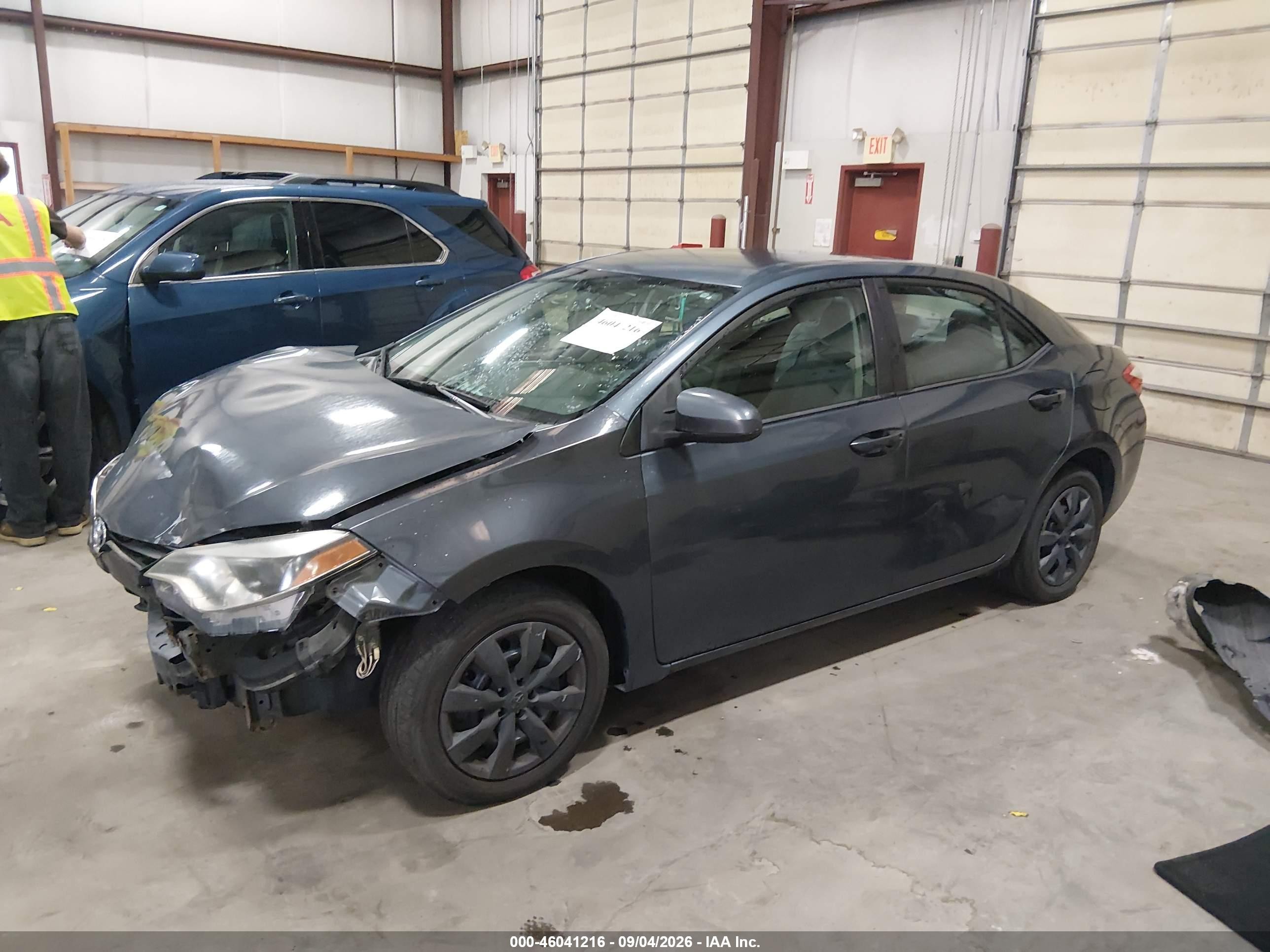 2014 Toyota Corolla Le Gray vin: 2T1BURHEXEC107264