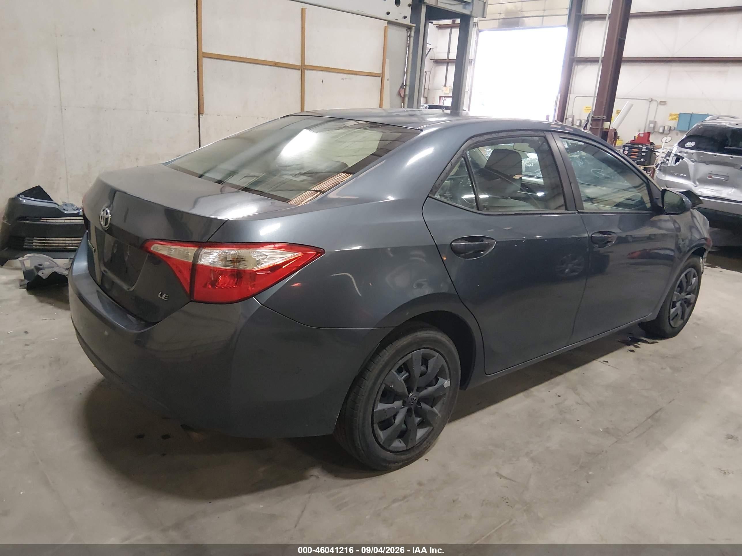 2014 Toyota Corolla Le Gray vin: 2T1BURHEXEC107264