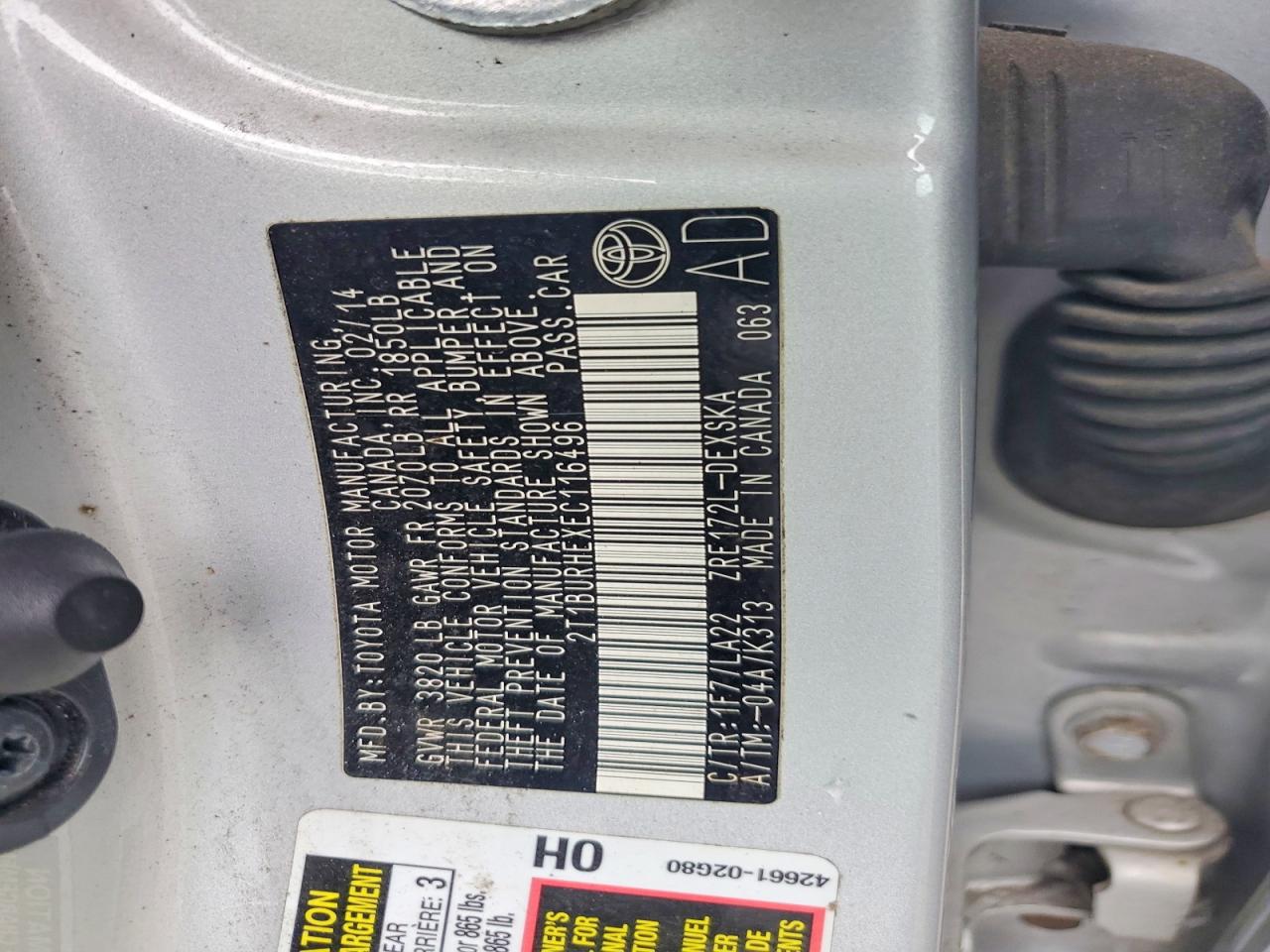 2014 Toyota Corolla S Premium Серебряный vin: 2T1BURHEXEC116496