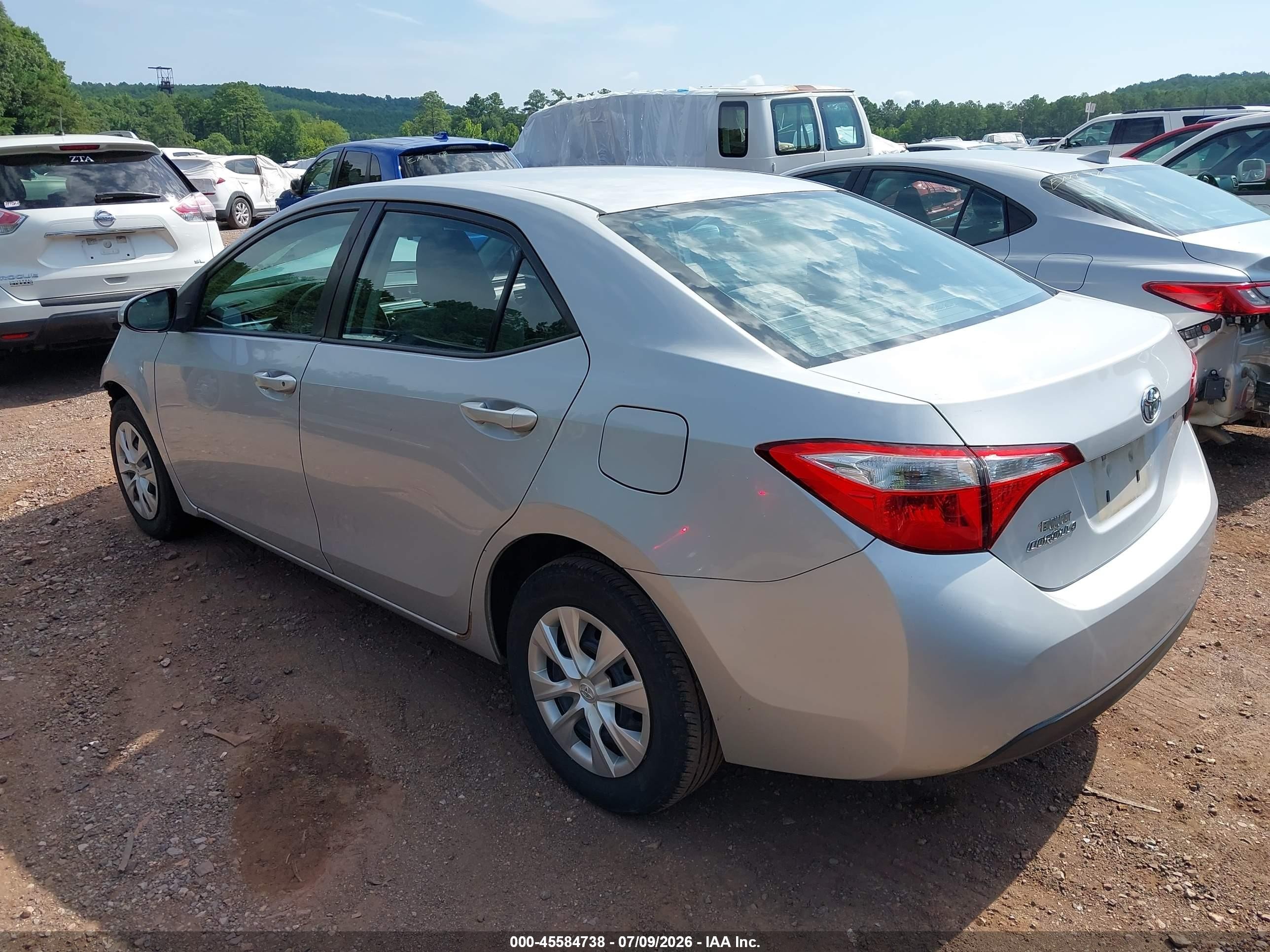2014 Toyota Corolla L Silver vin: 2T1BURHEXEC124565