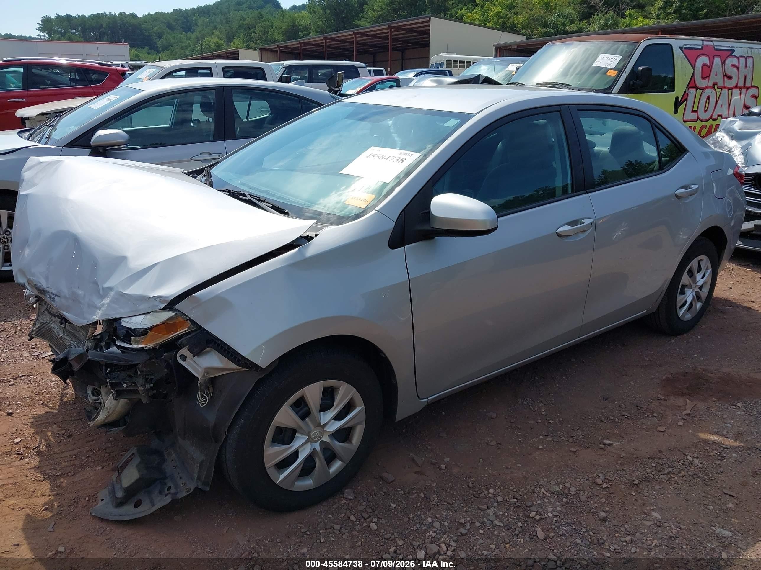 2014 Toyota Corolla L Silver vin: 2T1BURHEXEC124565