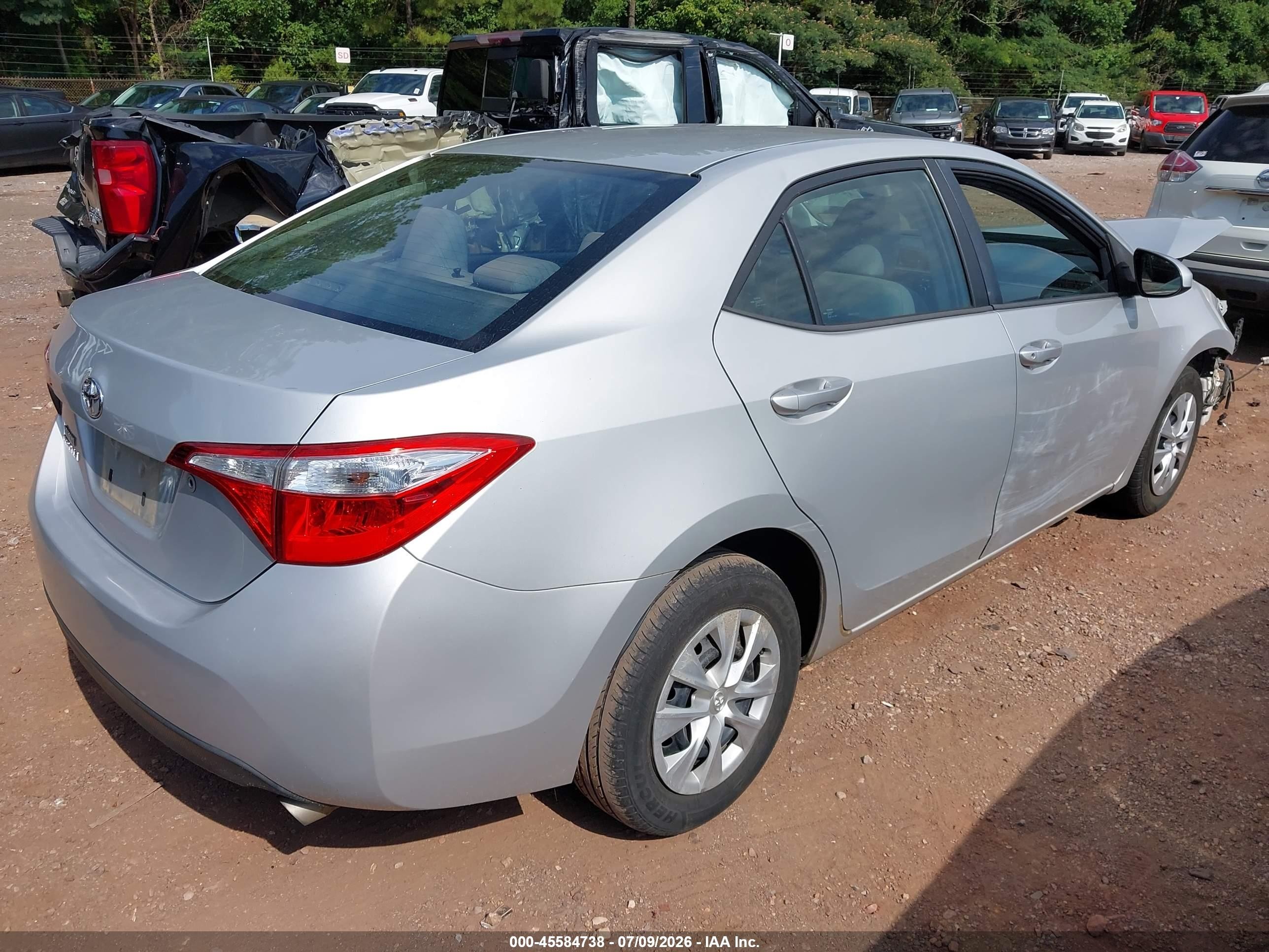 2014 Toyota Corolla L Silver vin: 2T1BURHEXEC124565
