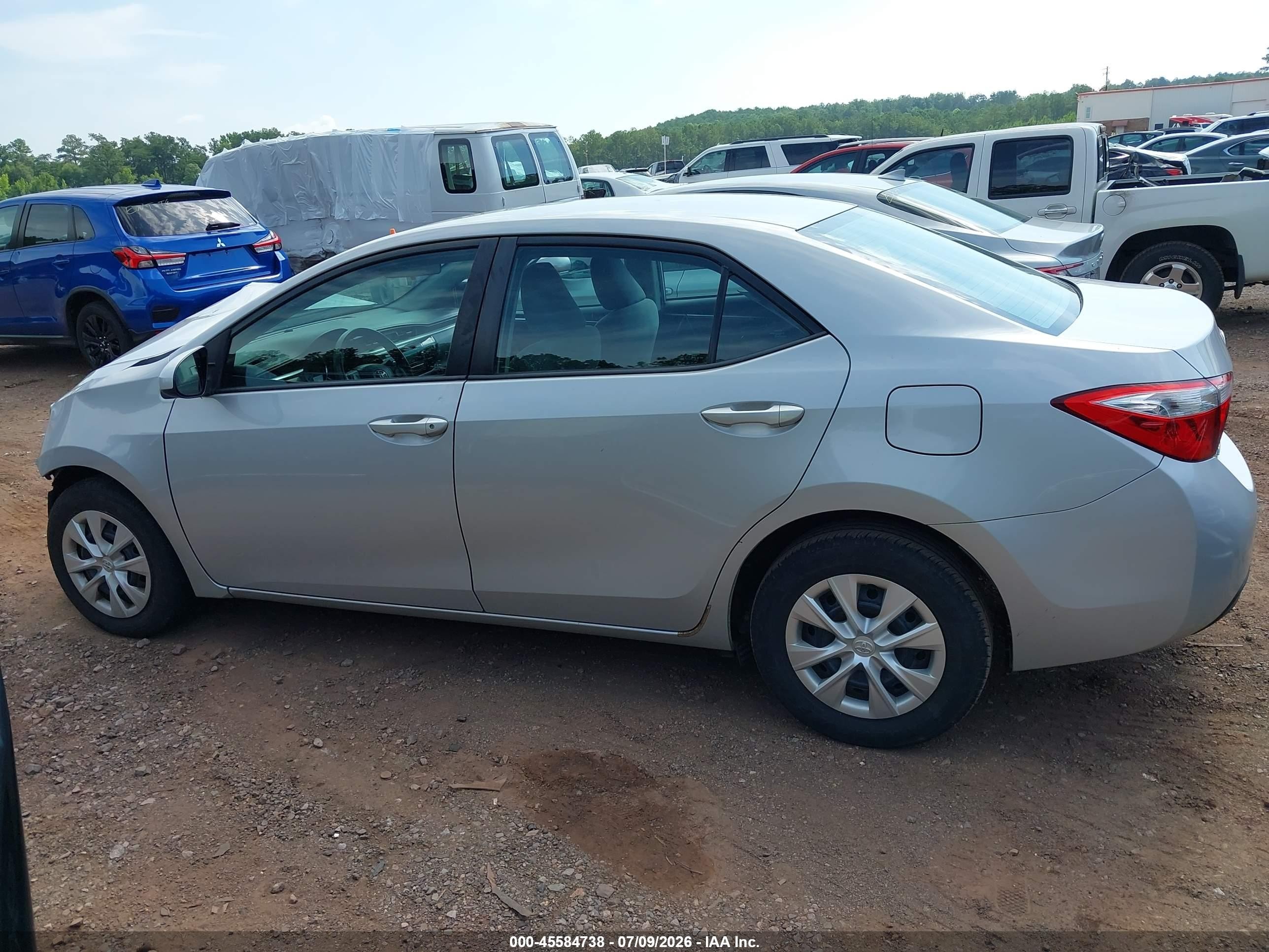 2014 Toyota Corolla L Silver vin: 2T1BURHEXEC124565