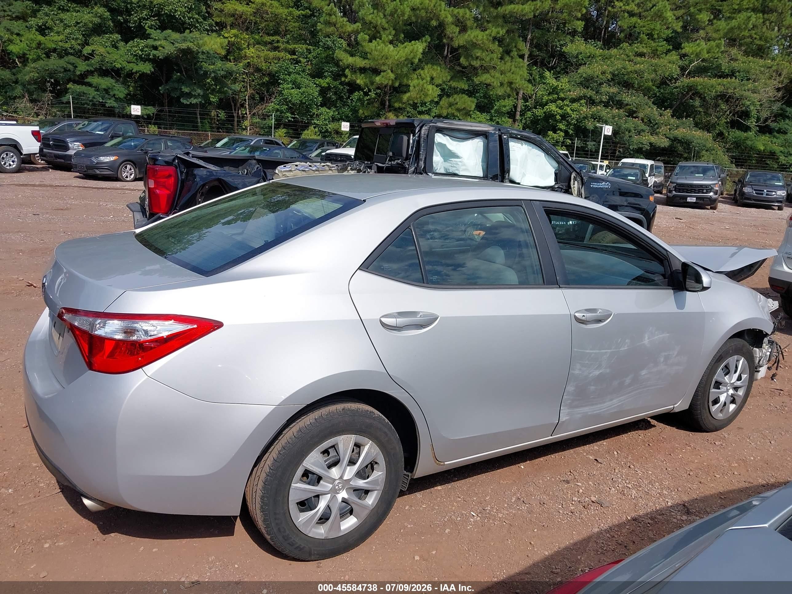 2014 Toyota Corolla L Silver vin: 2T1BURHEXEC124565