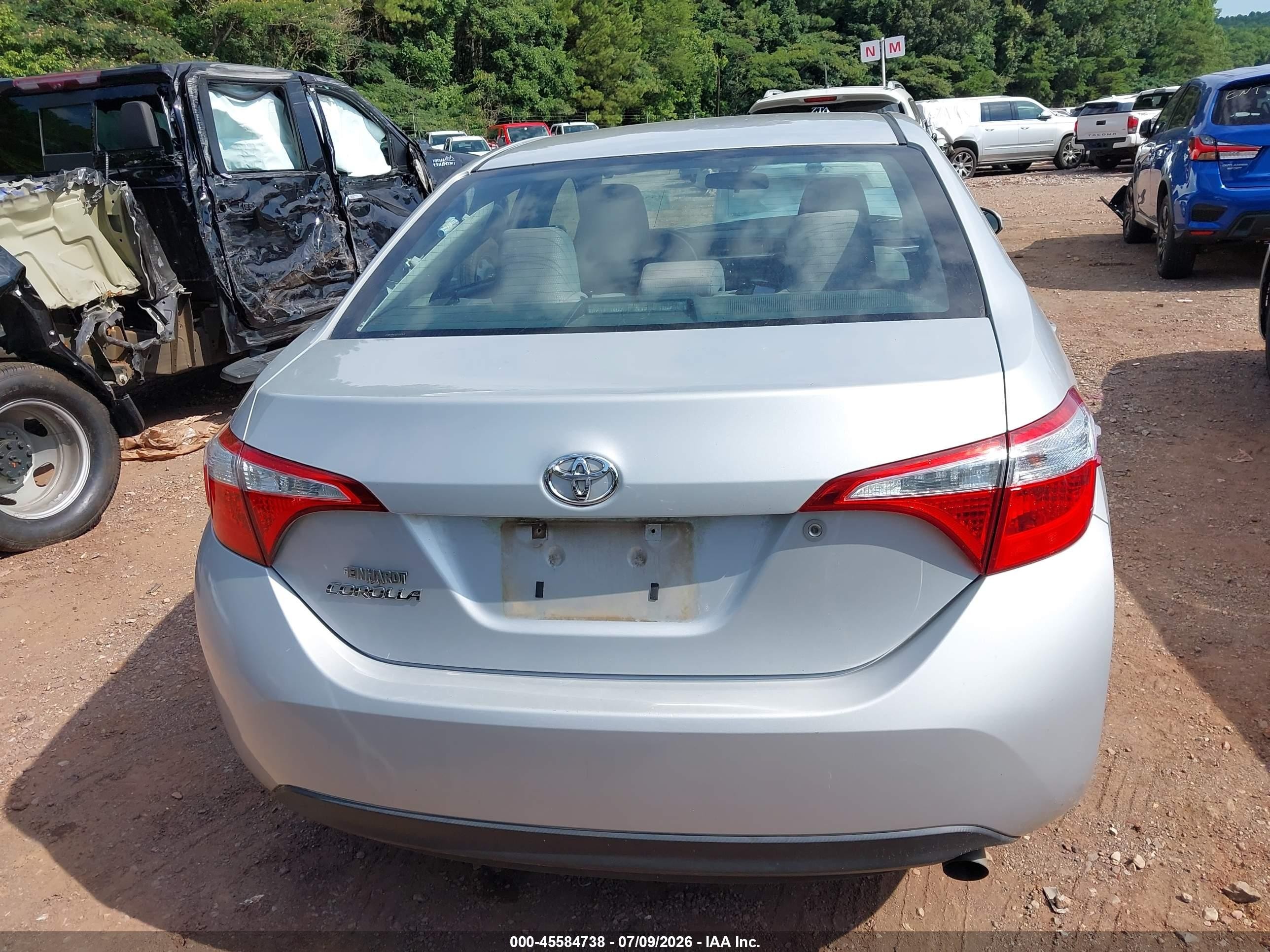 2014 Toyota Corolla L Silver vin: 2T1BURHEXEC124565