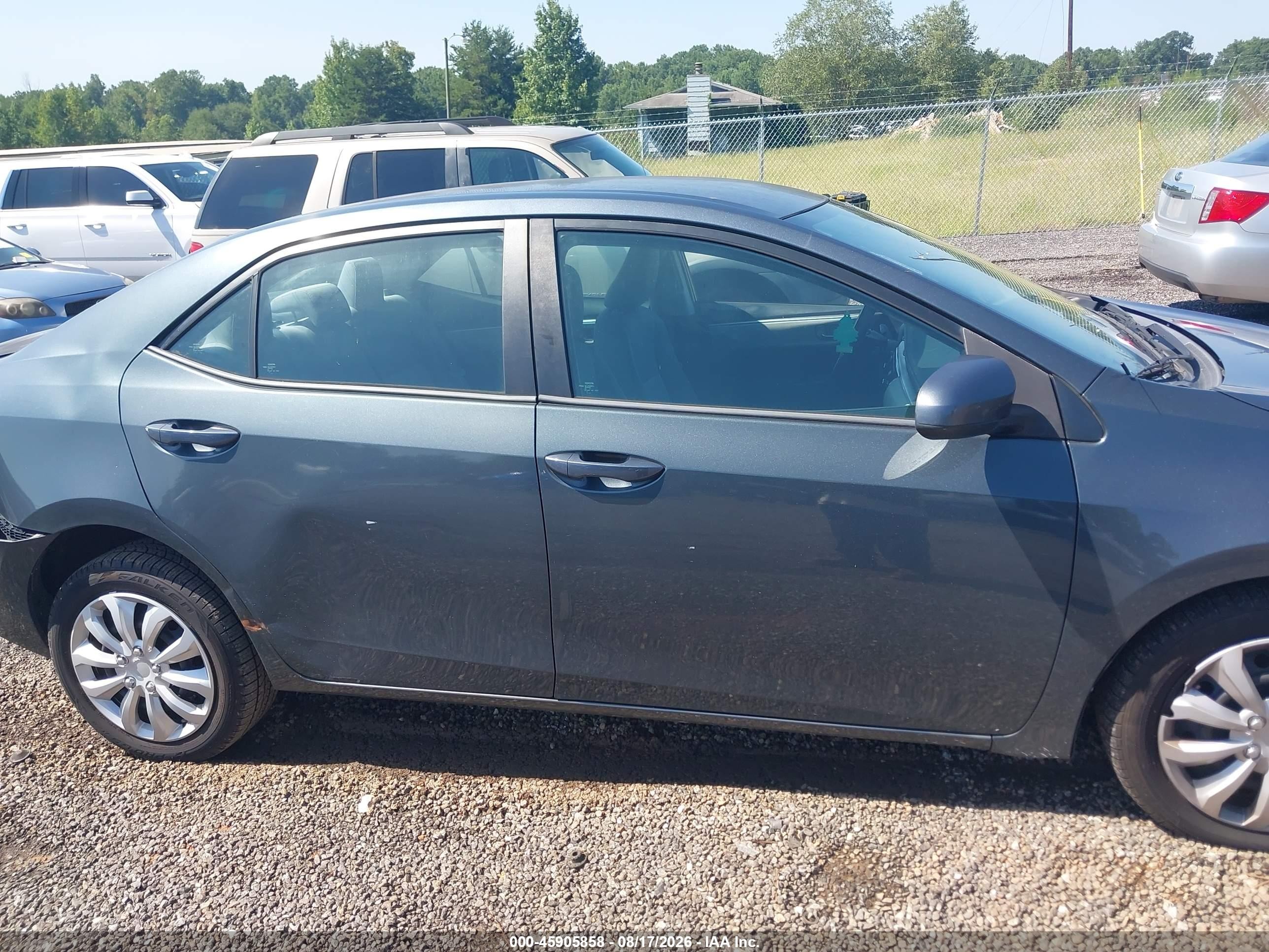 2014 Toyota Corolla Le Gray vin: 2T1BURHEXEC125523