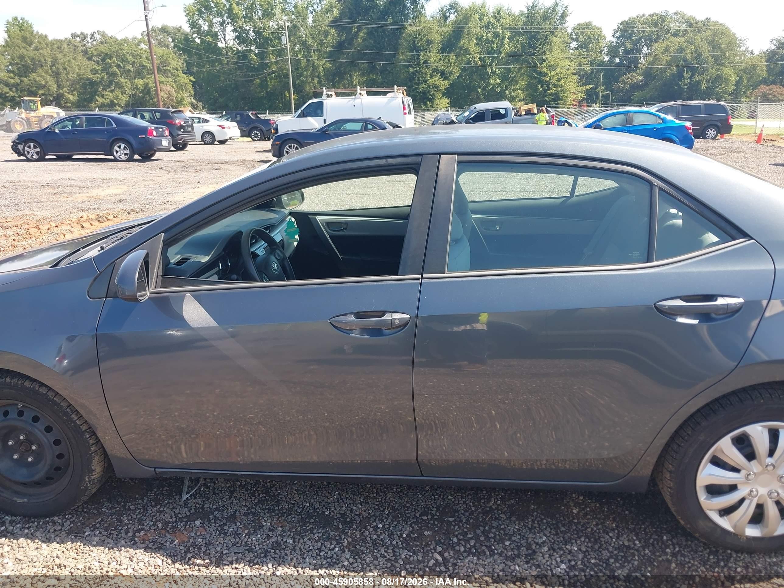 2014 Toyota Corolla Le Gray vin: 2T1BURHEXEC125523