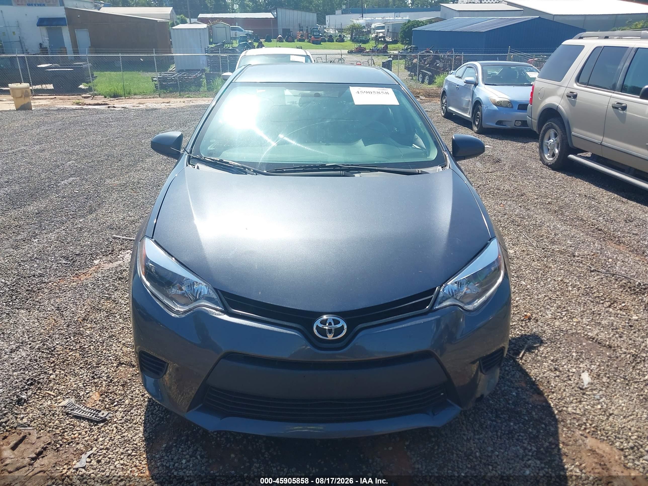 2014 Toyota Corolla Le Gray vin: 2T1BURHEXEC125523