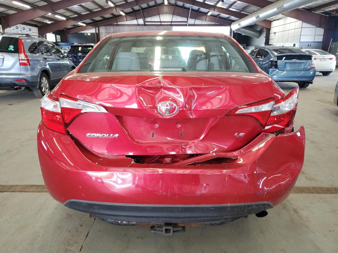 2014 Toyota Corolla L Red vin: 2T1BURHEXEC126073