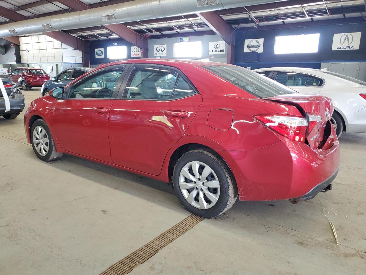 2014 Toyota Corolla L Red vin: 2T1BURHEXEC126073