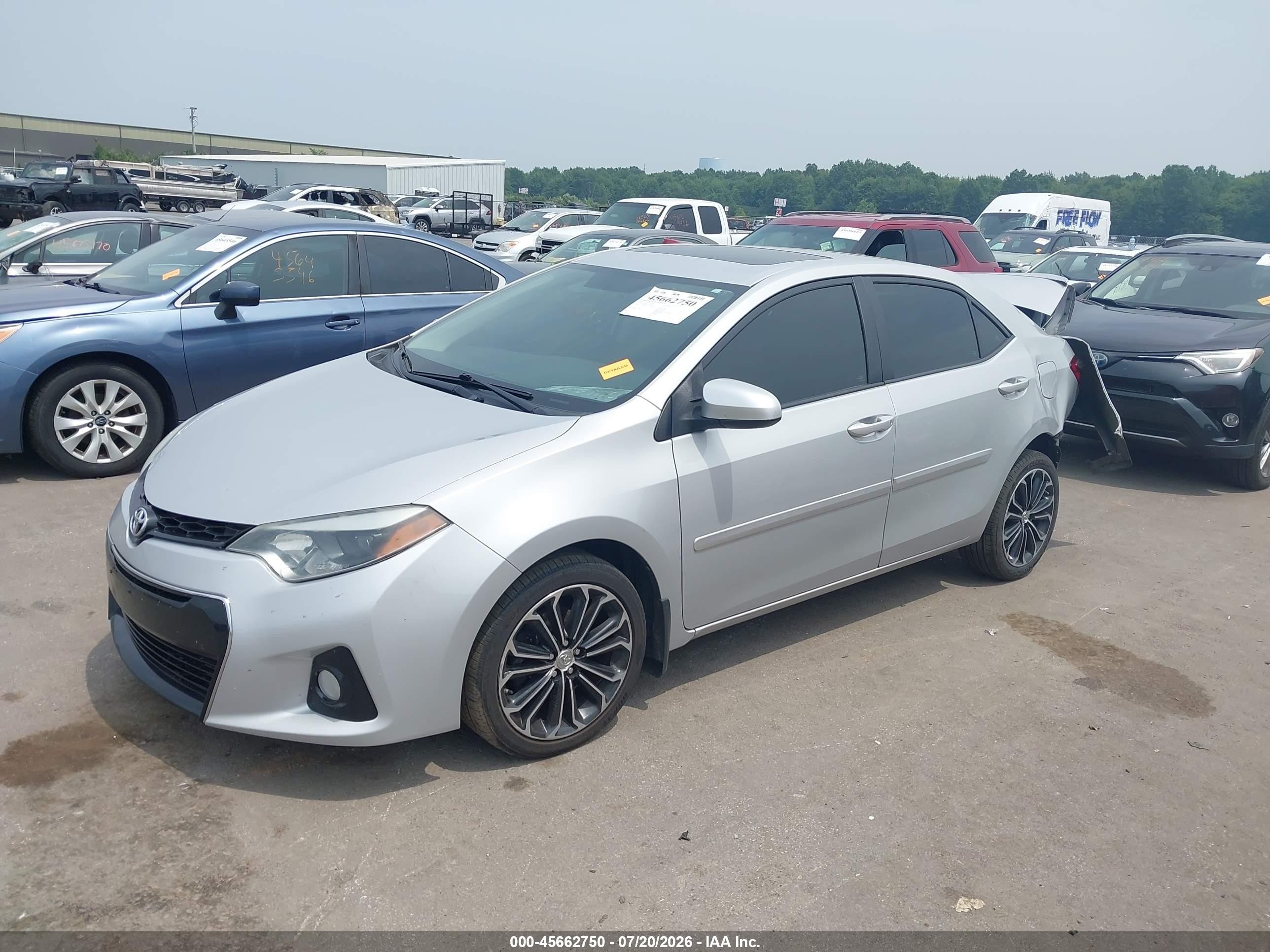 2014 Toyota Corolla S Premium Серебряный vin: 2T1BURHEXEC130642