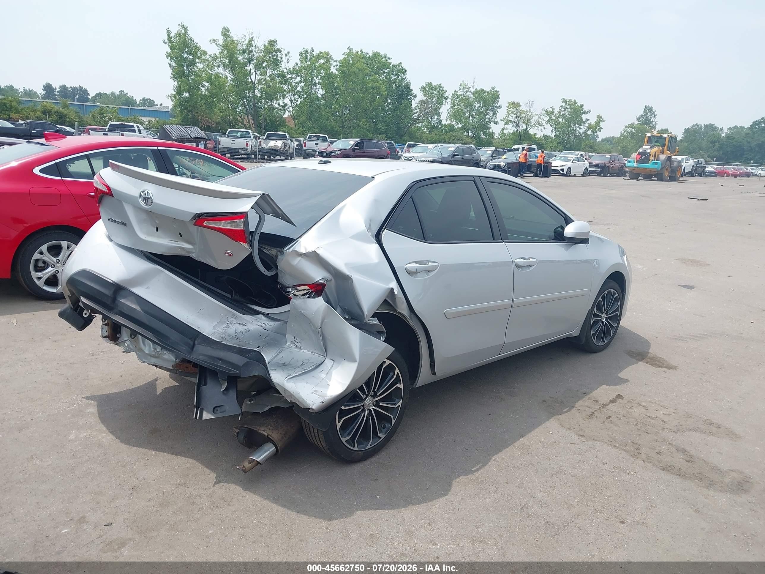 2014 Toyota Corolla S Premium Серебряный vin: 2T1BURHEXEC130642