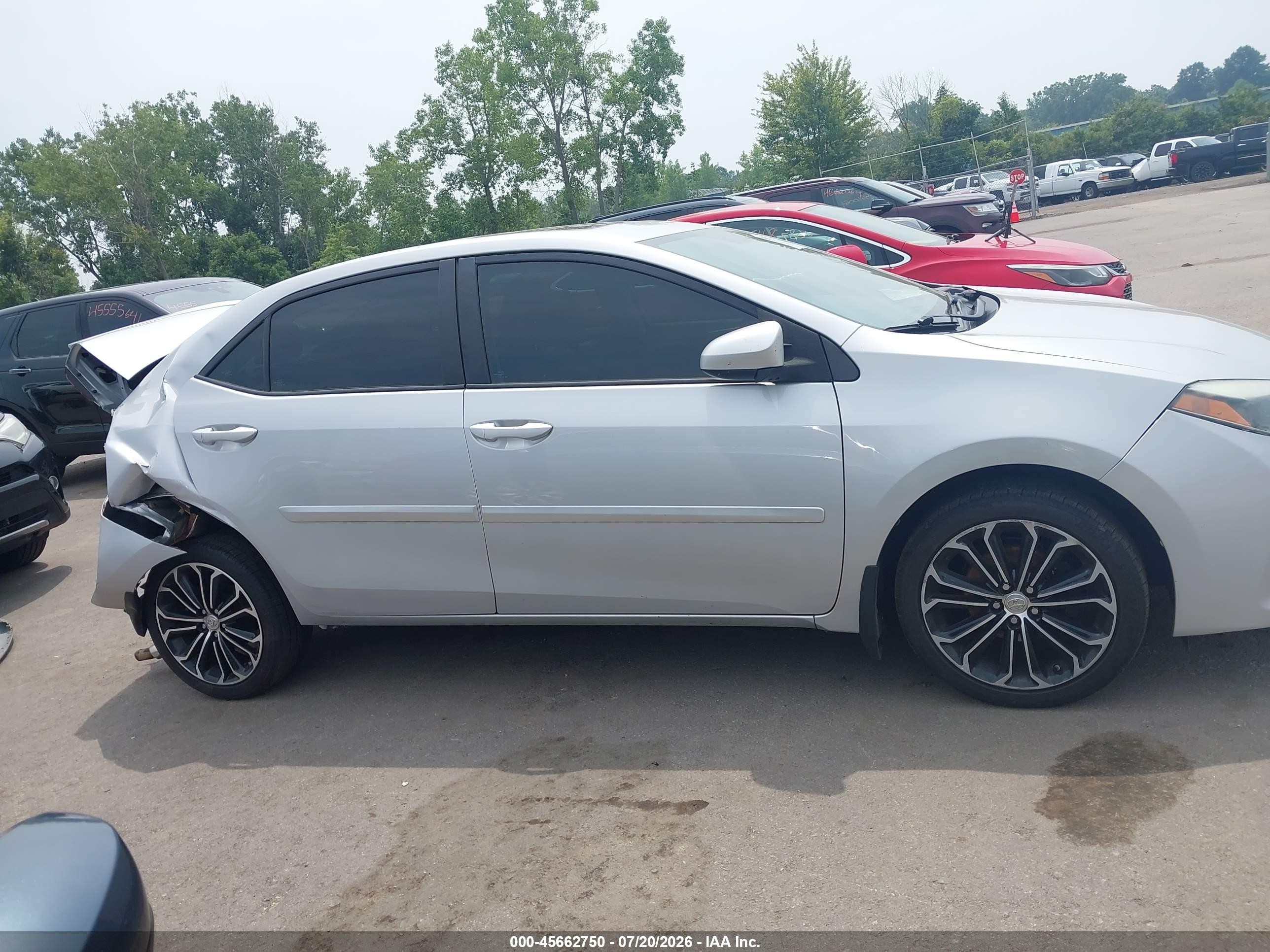 2014 Toyota Corolla S Premium Серебряный vin: 2T1BURHEXEC130642