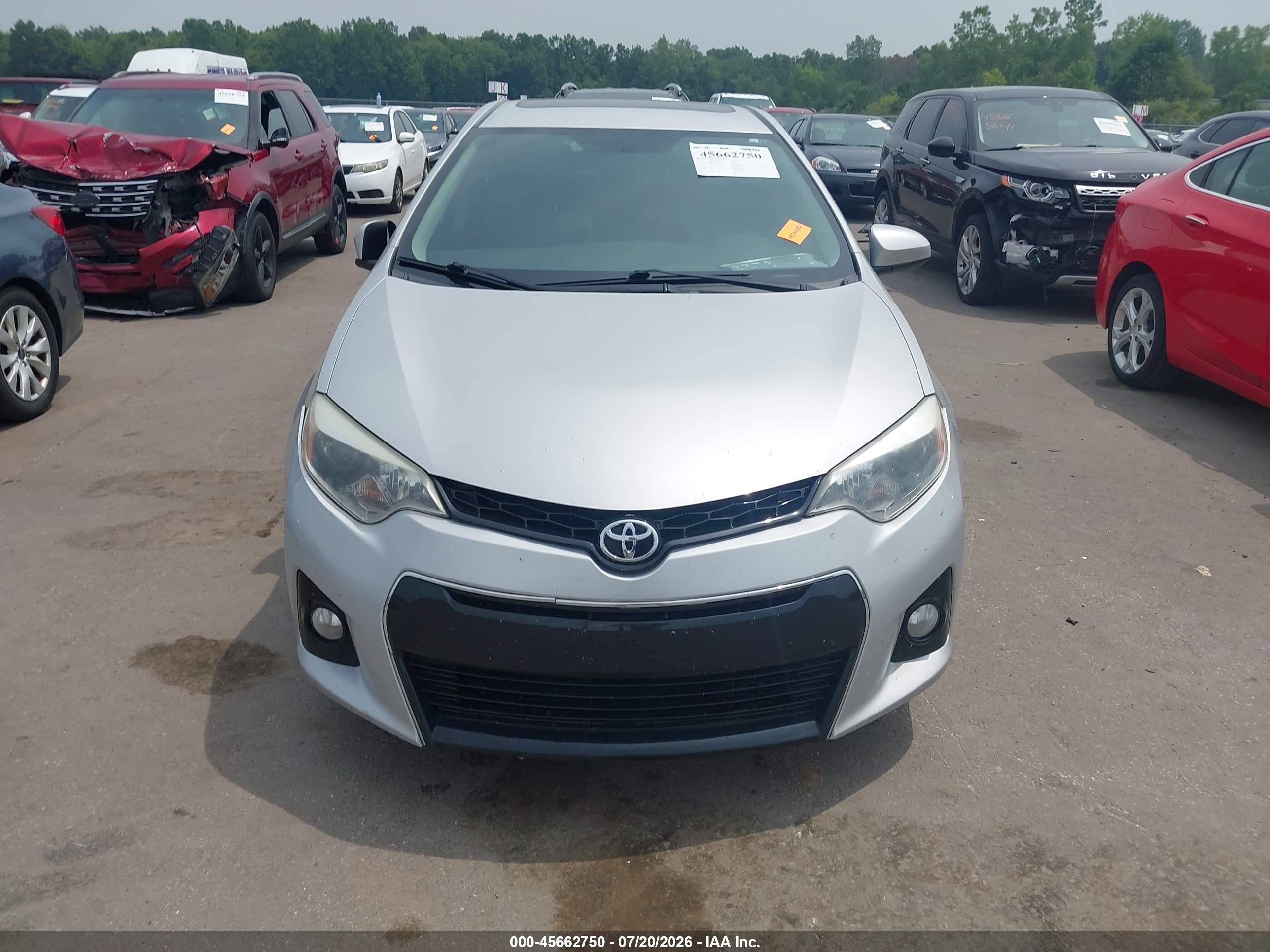 2014 Toyota Corolla S Premium Серебряный vin: 2T1BURHEXEC130642