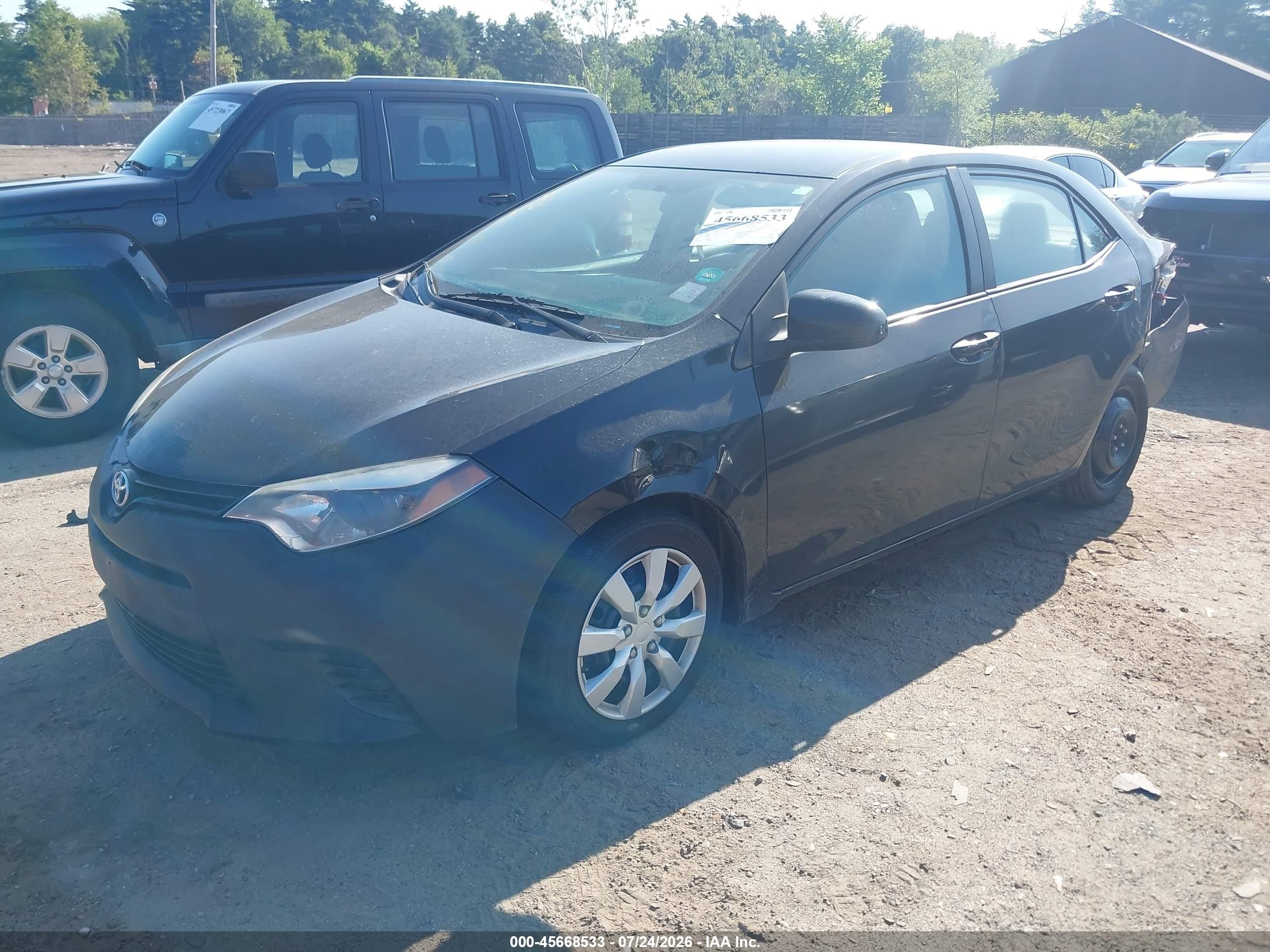 2014 Toyota Corolla Le Black vin: 2T1BURHEXEC132732