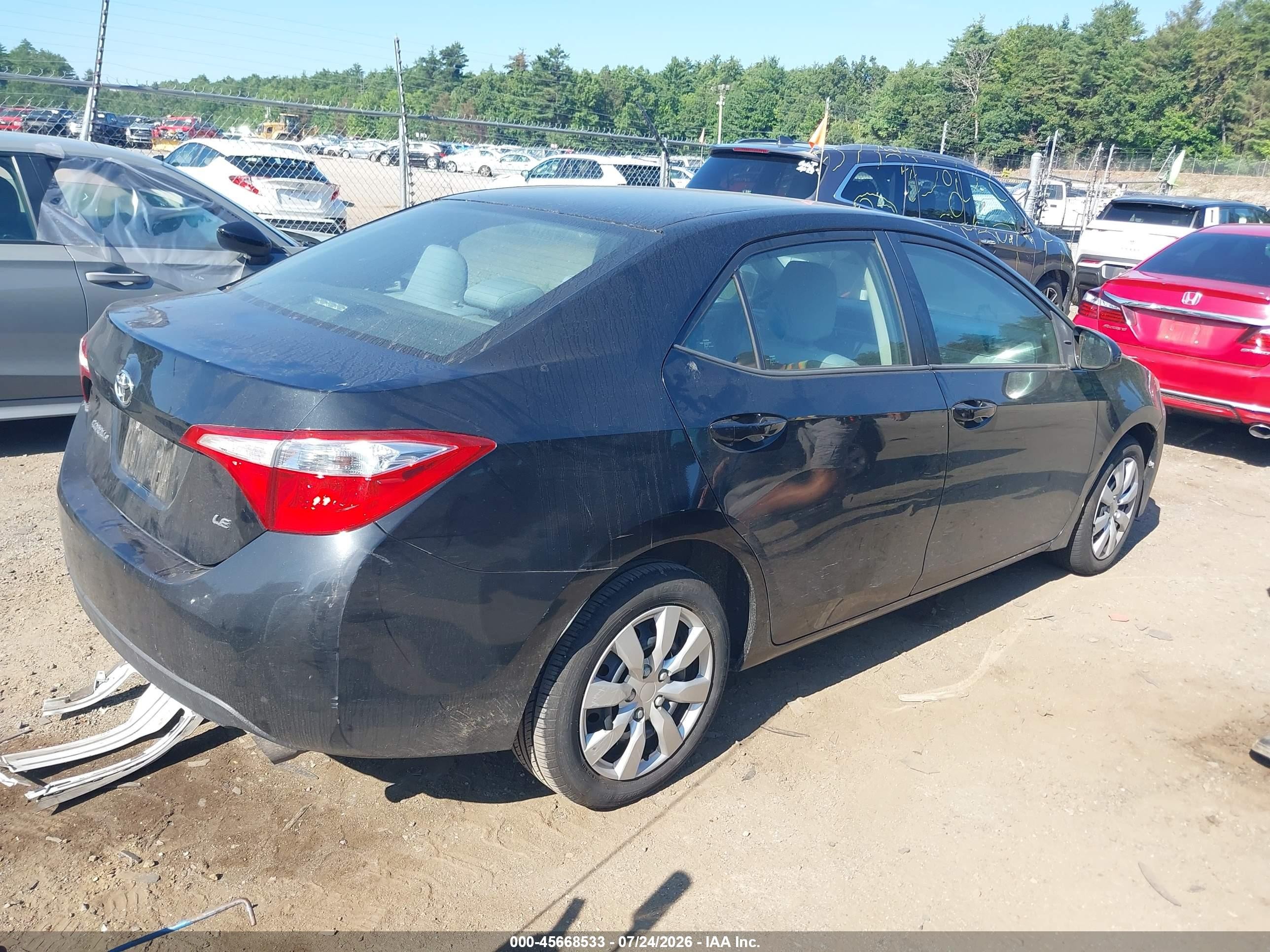 2014 Toyota Corolla Le Black vin: 2T1BURHEXEC132732