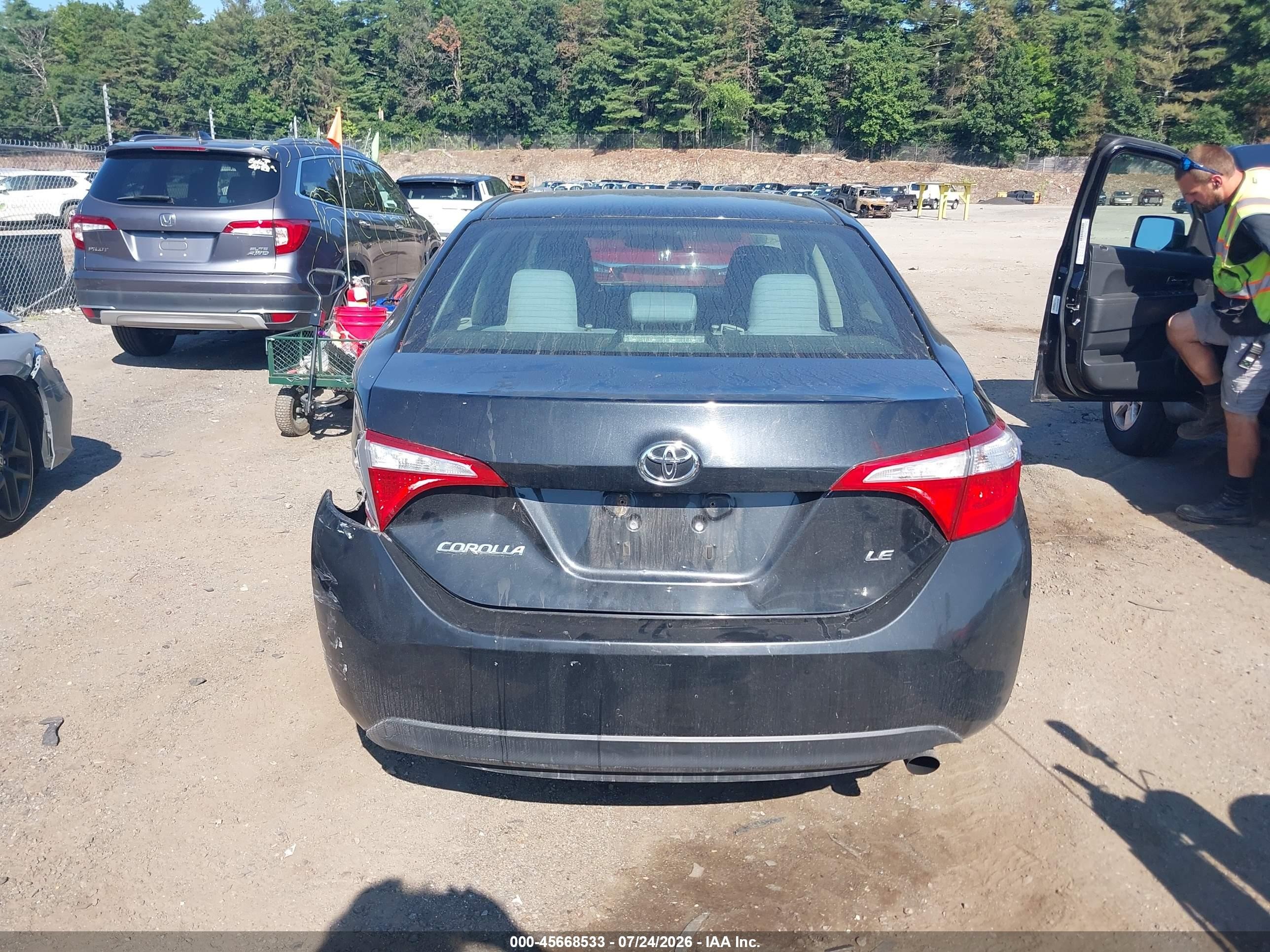 2014 Toyota Corolla Le Black vin: 2T1BURHEXEC132732