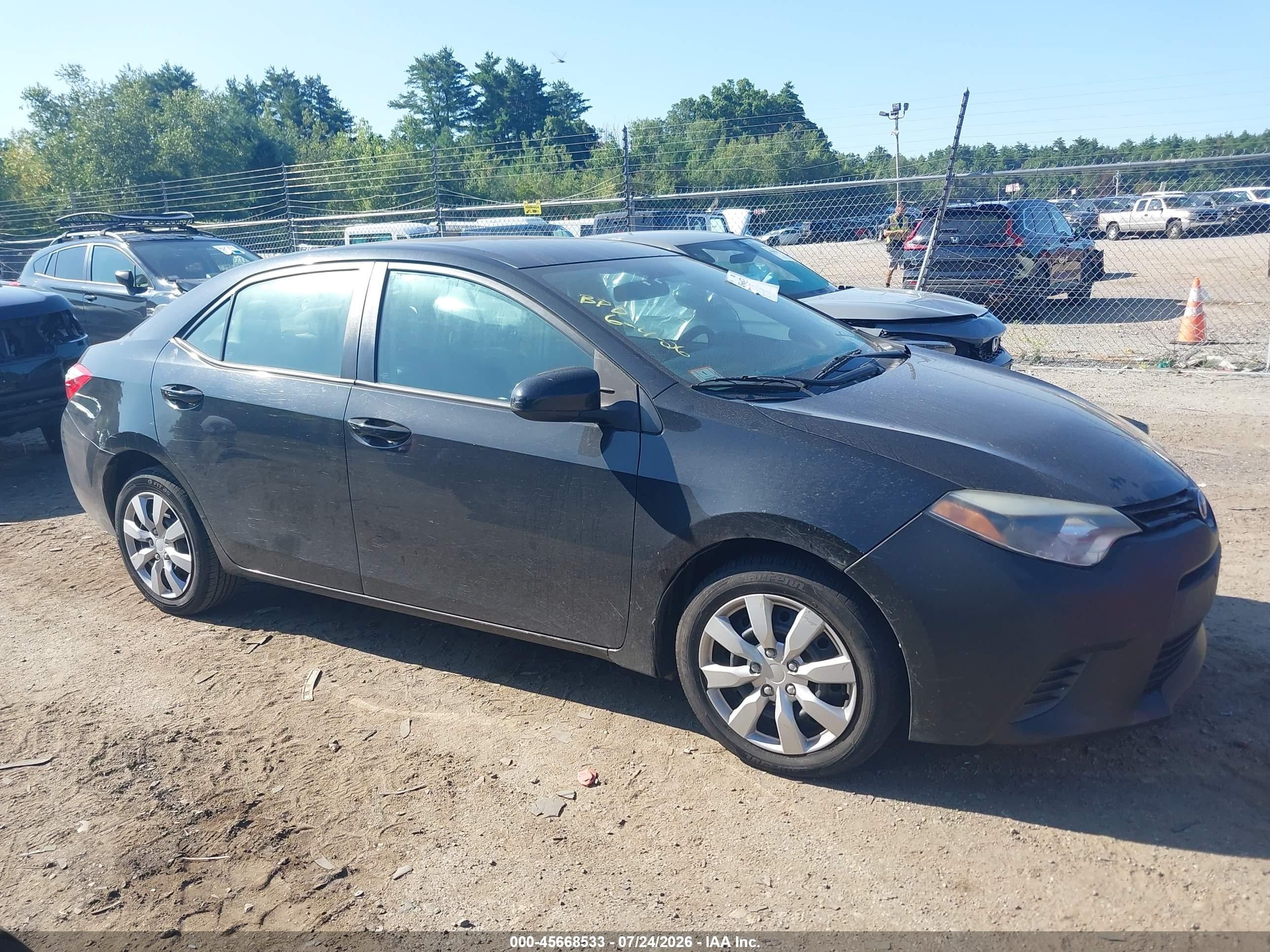 2014 Toyota Corolla Le Black vin: 2T1BURHEXEC132732