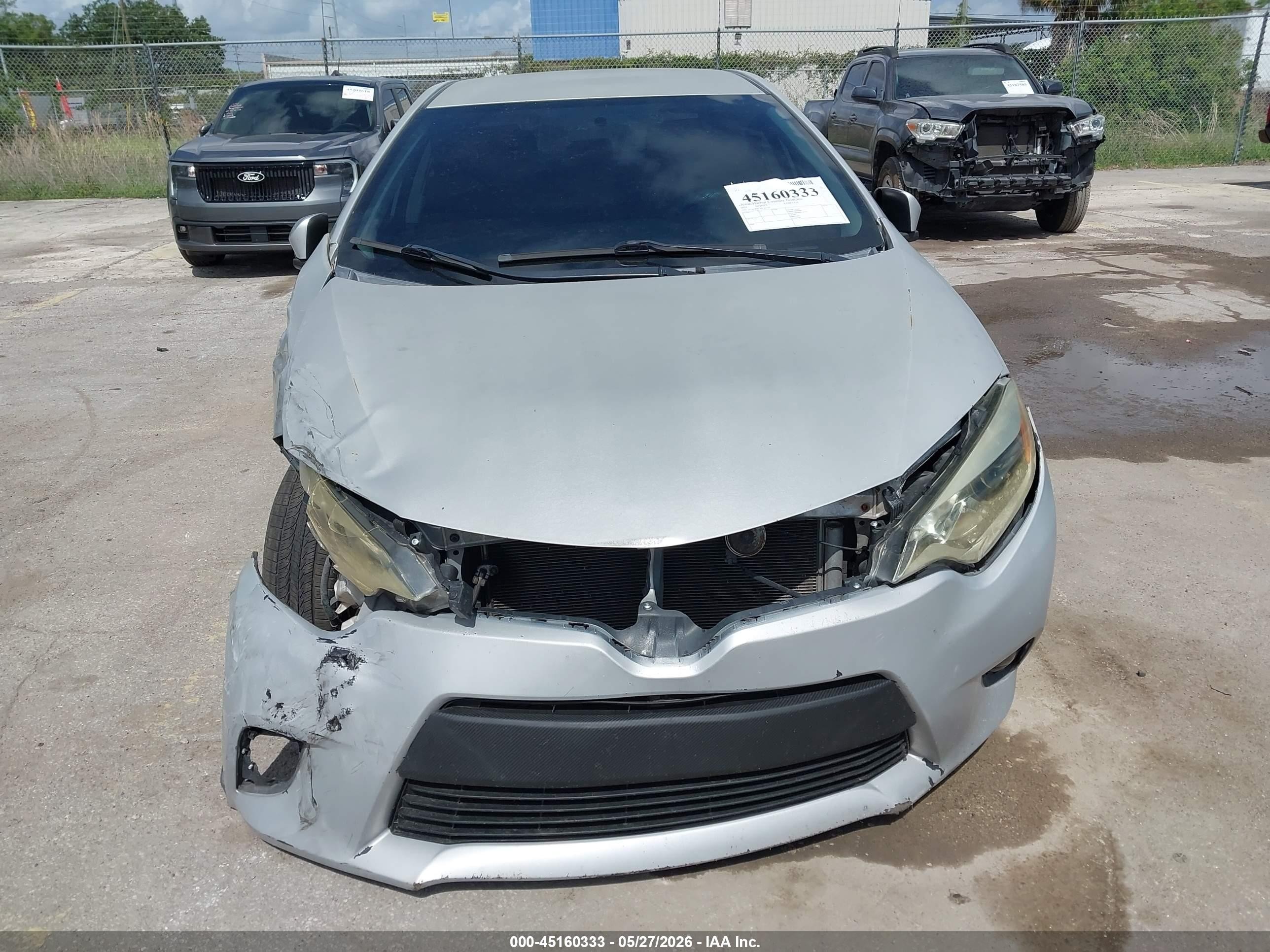 2014 Toyota Corolla Le Серебряный vin: 2T1BURHEXEC133346