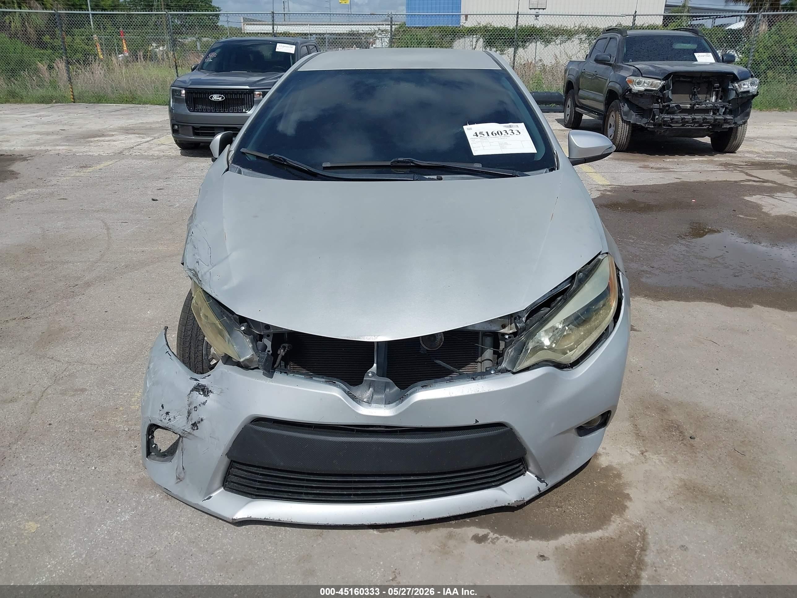 2014 Toyota Corolla Le Серебряный vin: 2T1BURHEXEC133346