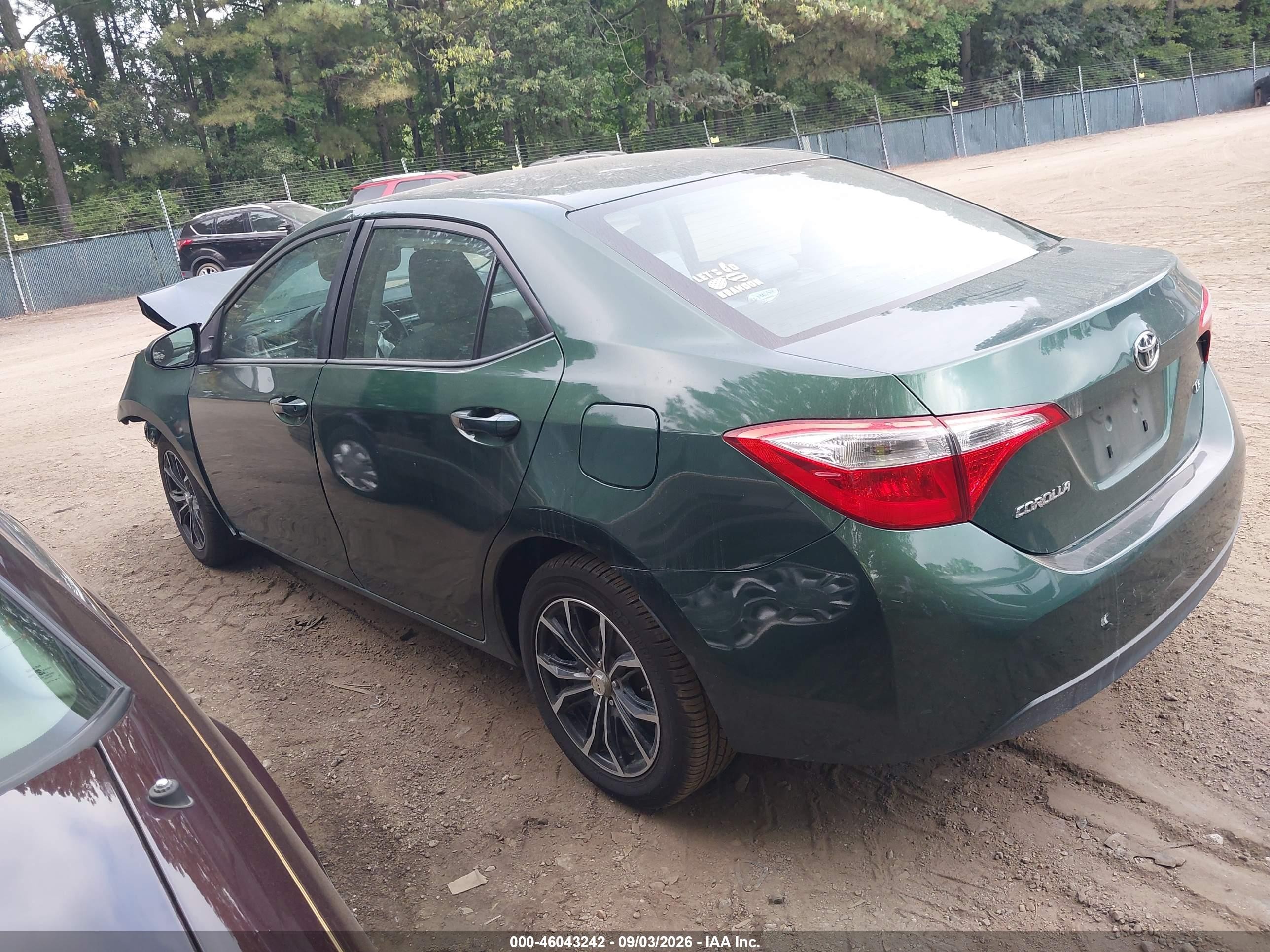 2014 Toyota Corolla Le Зеленый vin: 2T1BURHEXEC133752