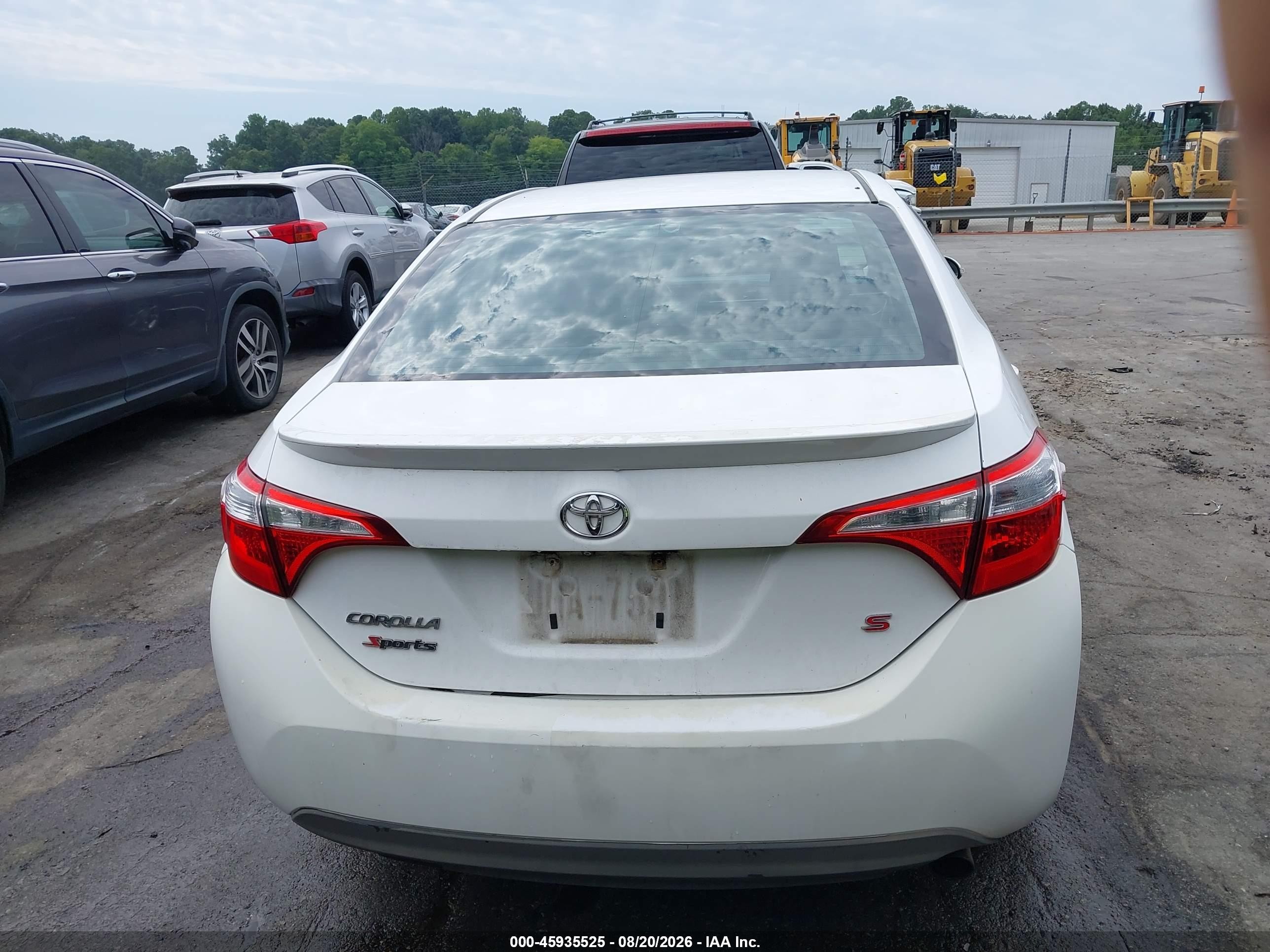 2014 Toyota Corolla L/le/le Pls/prm/s/s Pls White vin: 2T1BURHEXEC140751