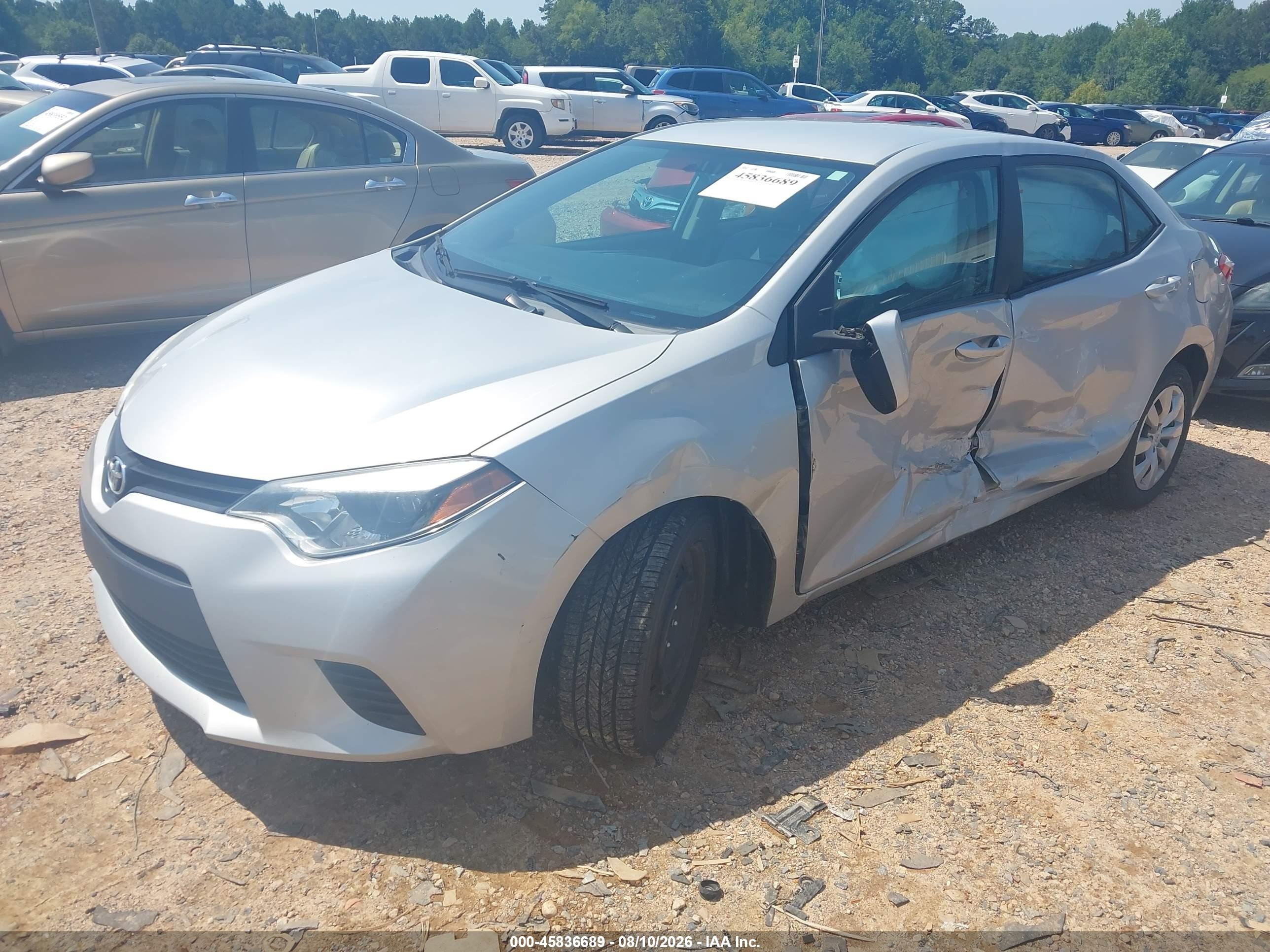 2014 Toyota Corolla Le Silver vin: 2T1BURHEXEC144850